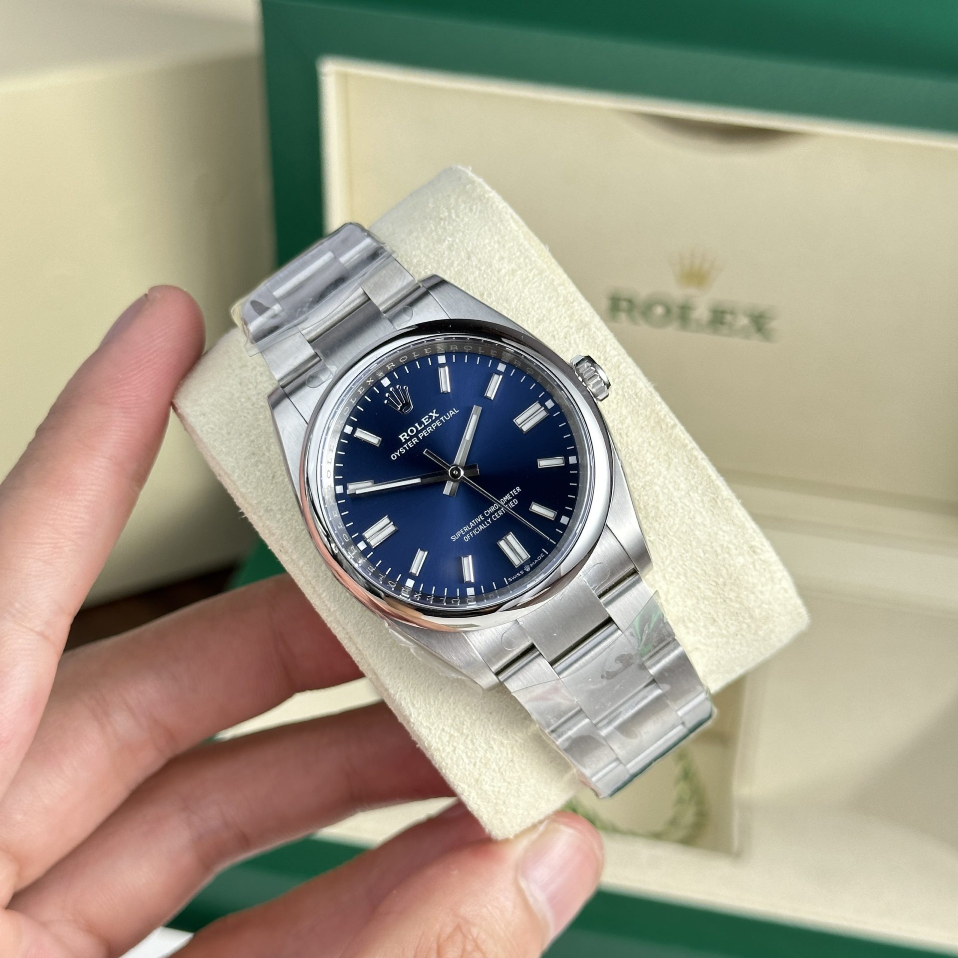 Rolex Replica Watch Oyster Perpetual 126000 Blue Dial Clean Fatory 36mm