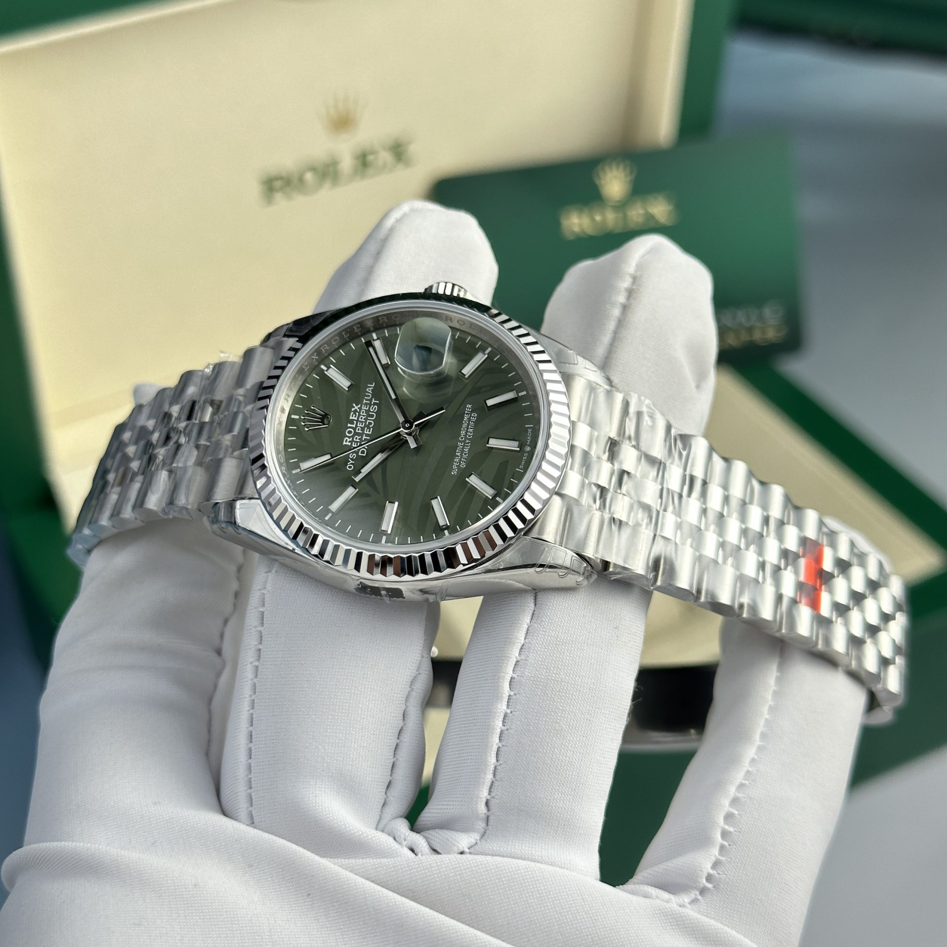 Rolex Replica Watch DateJust 126234 Dial Green VS Factory 36mm