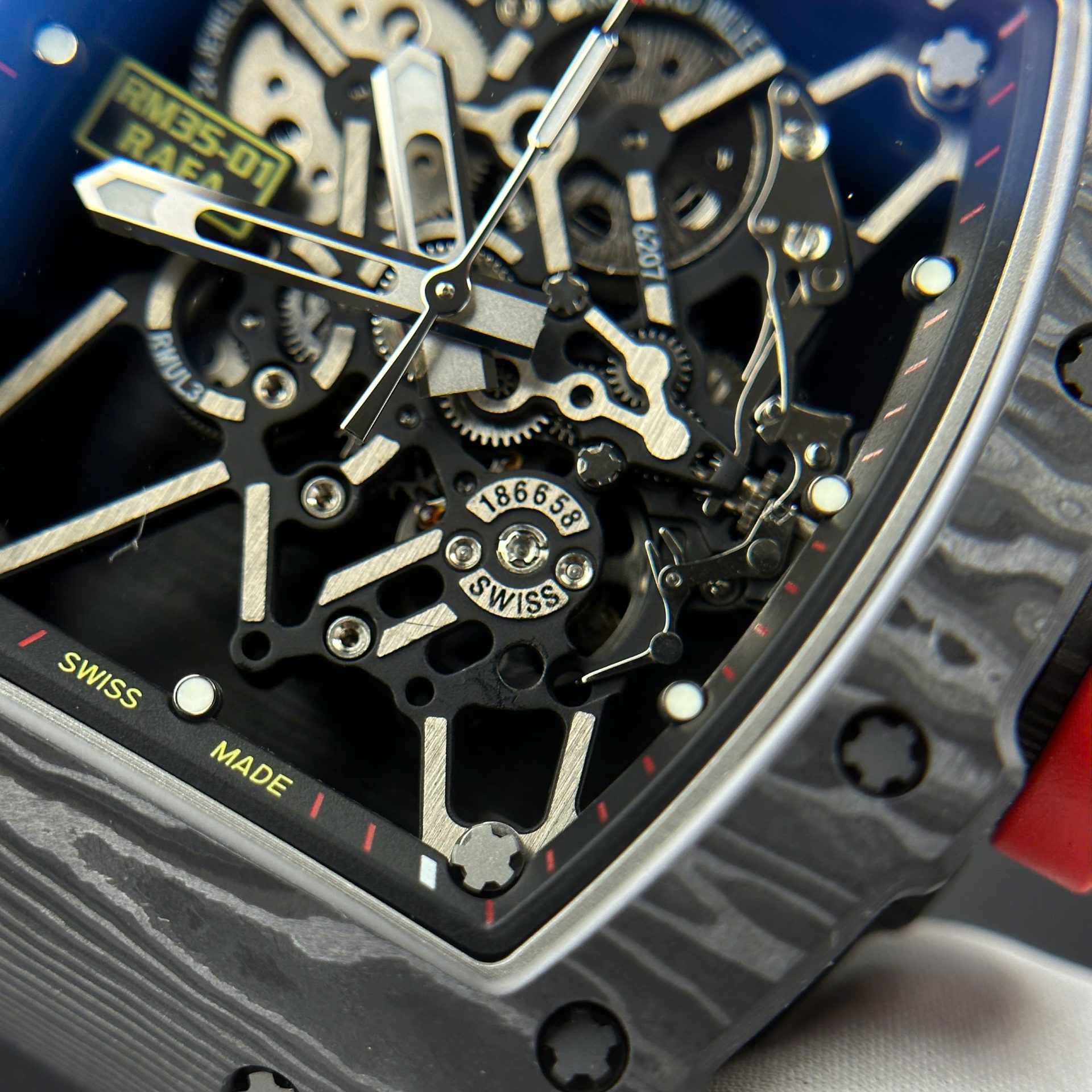Richard Mille RM35-01 Replica Watch Carbon Case Fabric Nato StrapBBR Factory 44,5x50mm