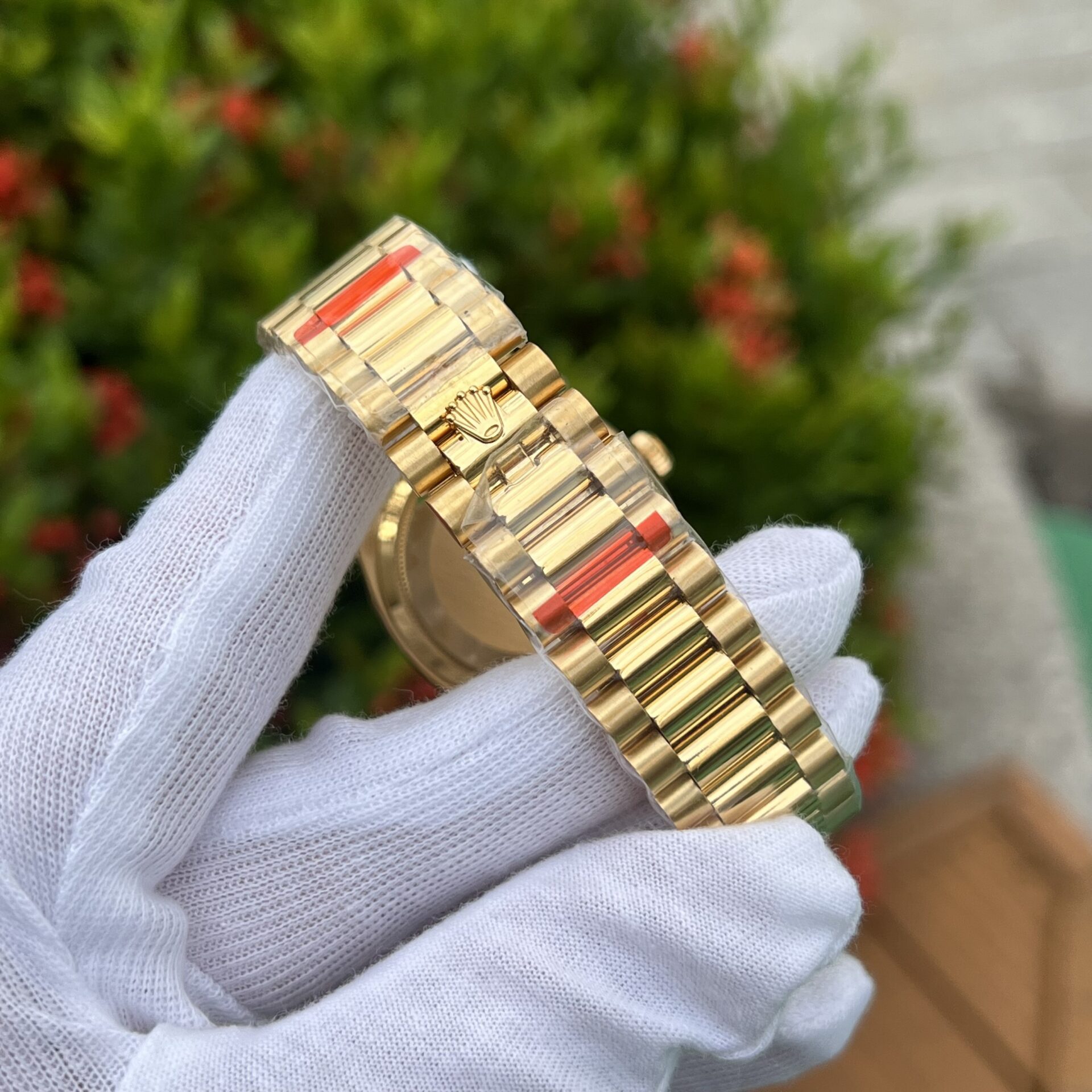 Rolex Day-Date 128348RBR Ombre Green Dial Replica Watch EW 36mm