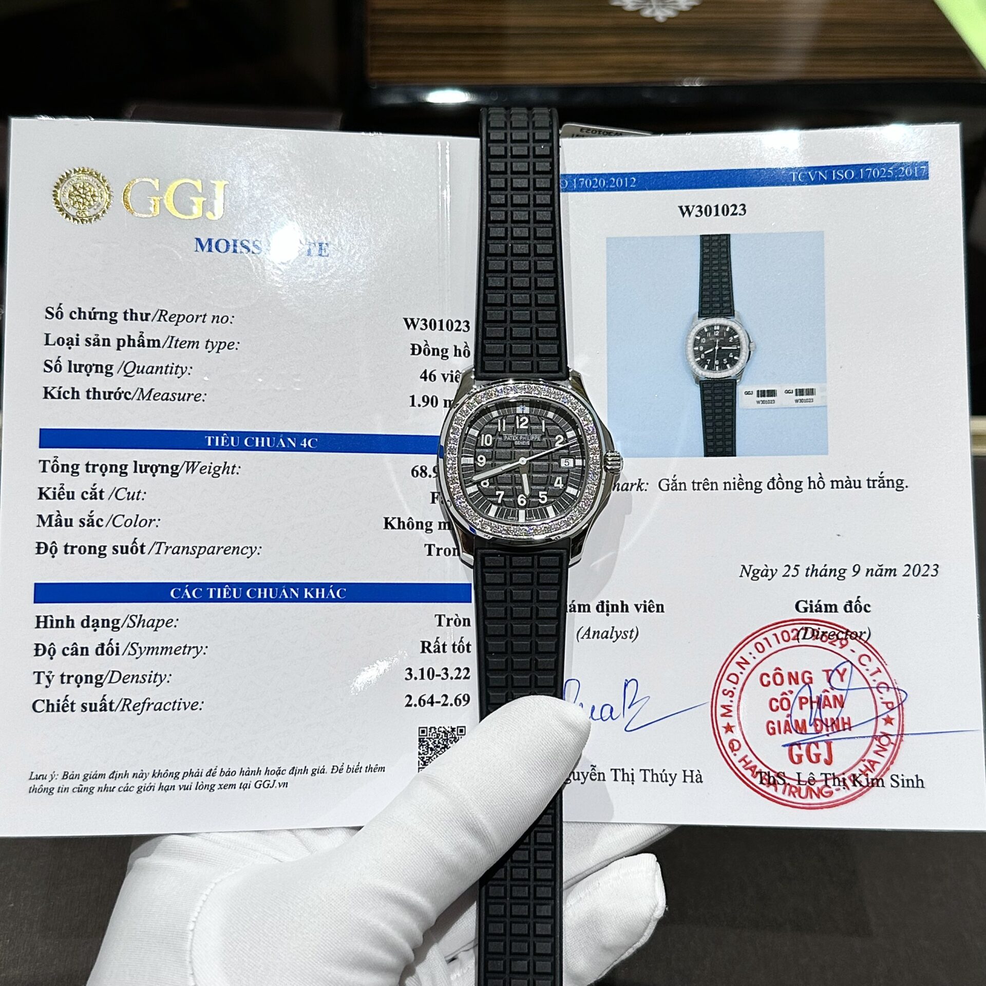 Patek Philippe Aquanaut 5067A Replica Watch Moissanite Diamond Black 35.6mm