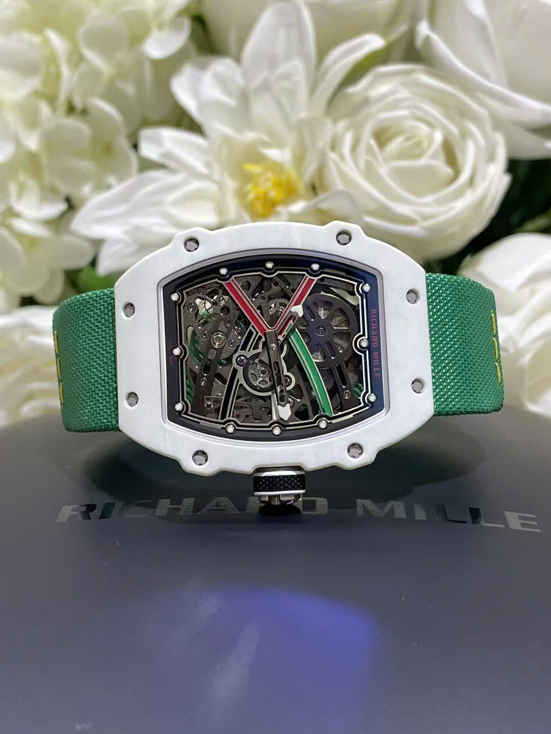 Richard Mille RM67-02 White Carbon Best Replica Watches Weight 37 Grams 38.7×47.52mm