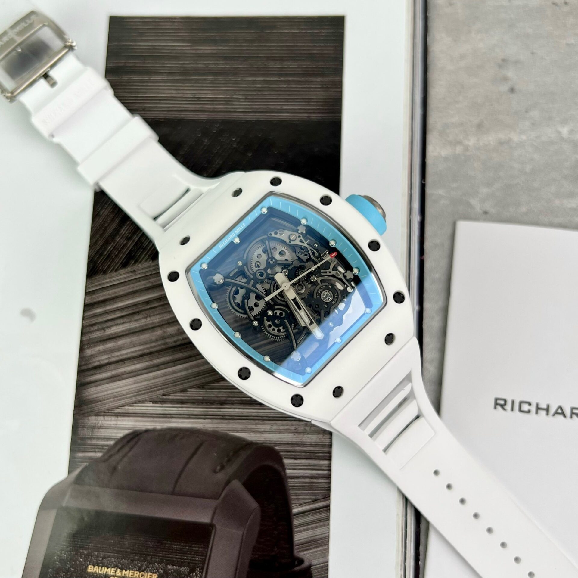 Richard Mille RM055 Bubba Watson White Replica Watch Factory BBR 45mm