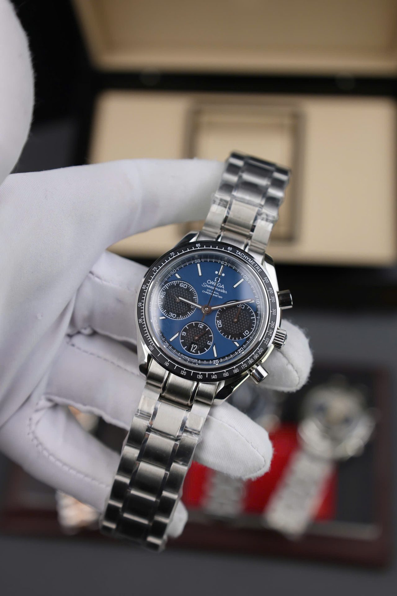 Omega Speedmaster Replica Watch Racing Chronograph Dial Blue 40mm