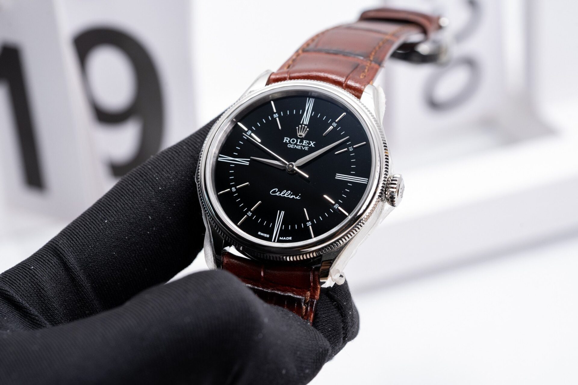 Rolex Cellini 50509 Replica 1:1 Watch Leather Strap MKS Factory 39mm