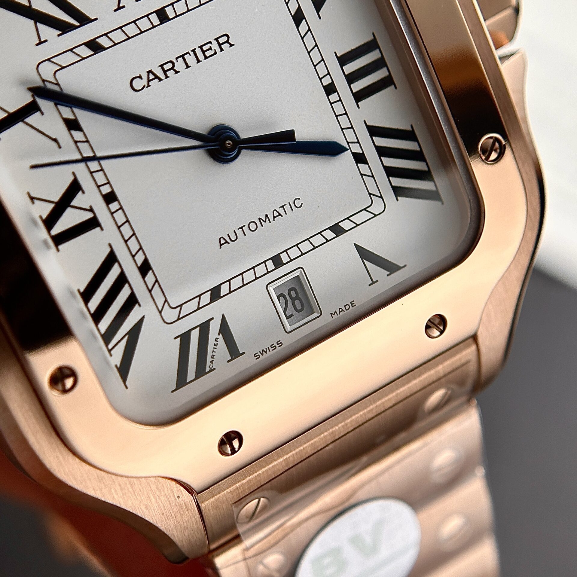 Cartier Santos Replica Watch Rose Gold BV Factory 39.8mm
