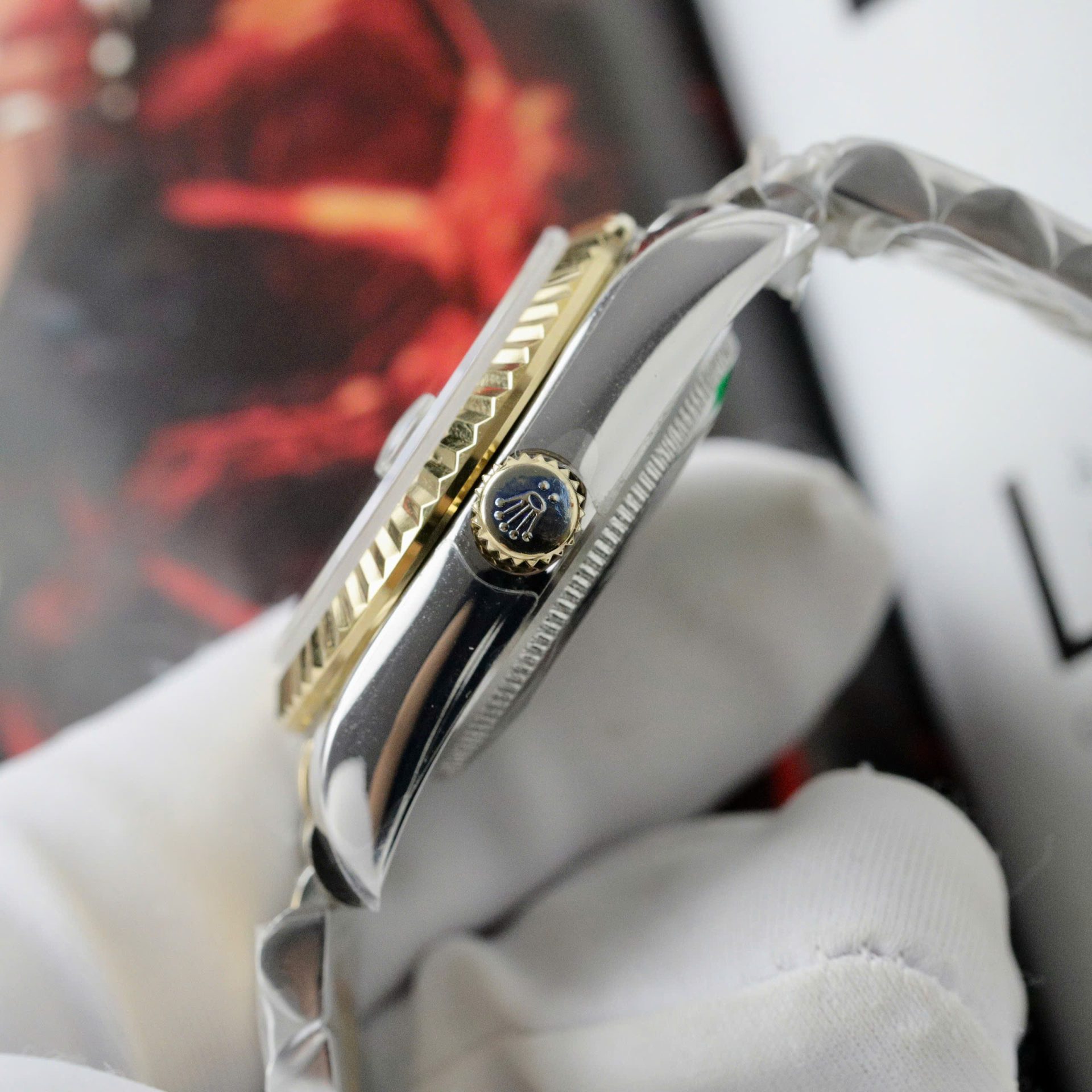 Rolex DateJust Women Replica Watch Demi Yellow Gold Jubilee Strap 31mm