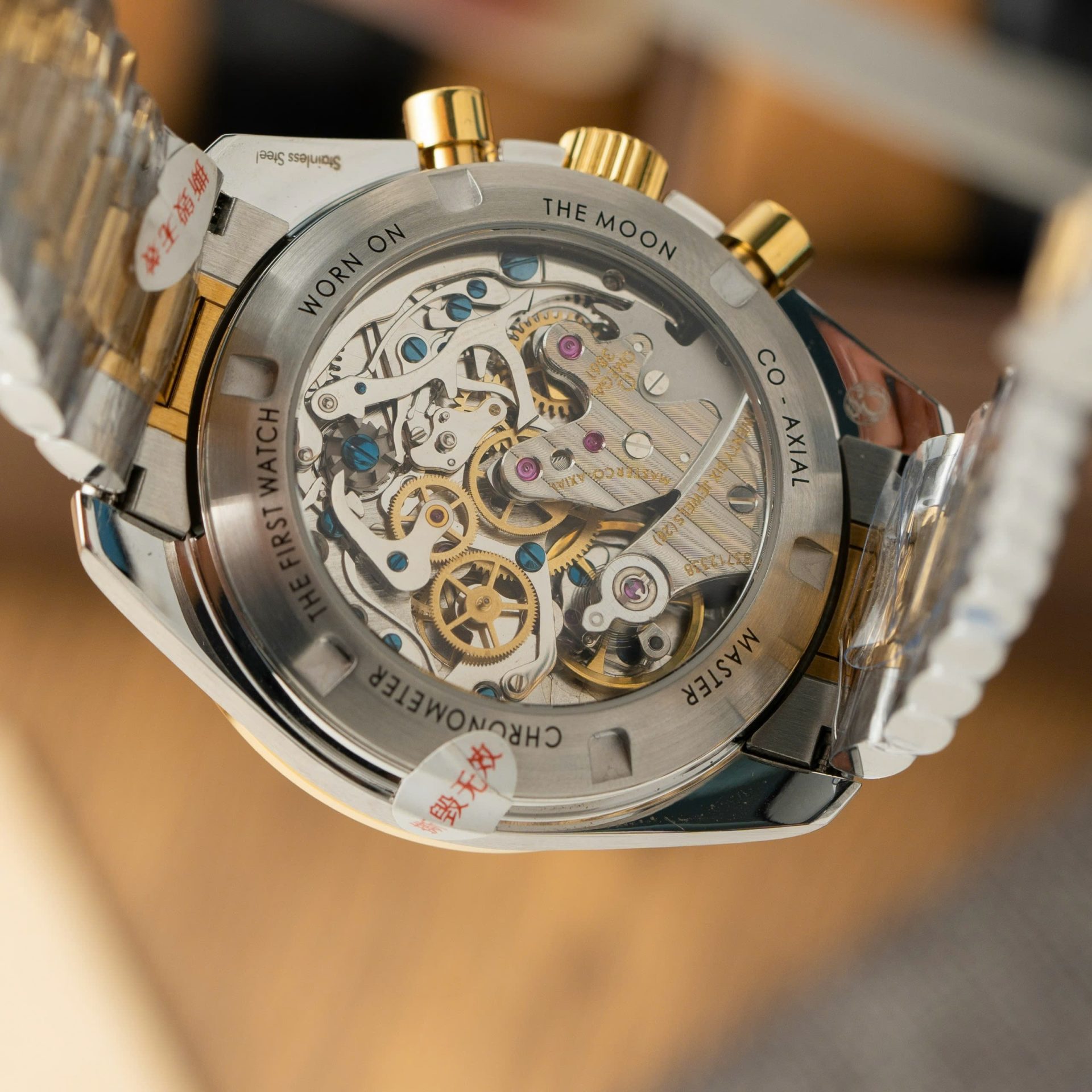 Omega SpeedMaster MoonWatch Chronogarph Demi Gold Replica Watch 42mm