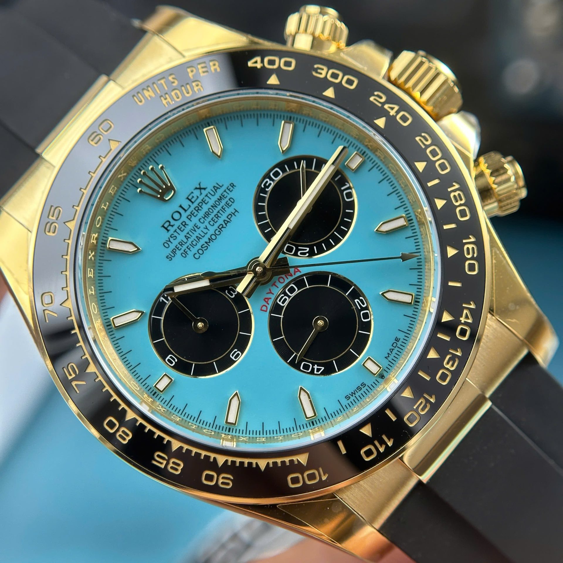 Rolex Cosmograph Daytona 126518LN Copies Watches Turquoise Blue Lacquer Dial THB Factory 40mm