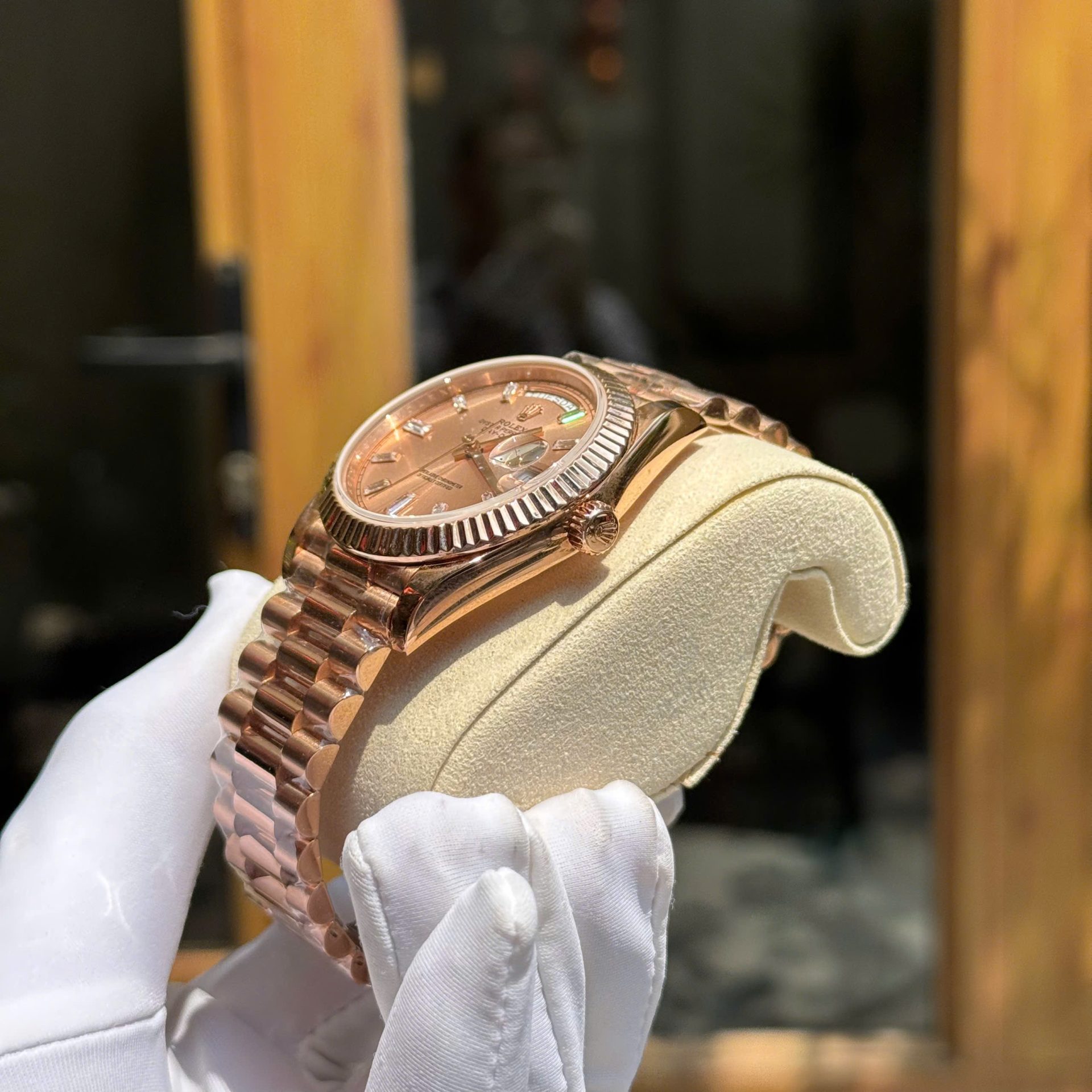 Rolex Day-Date 228235 Gold Wrapped Replica Watch 176 Grams GM Factory 40mm