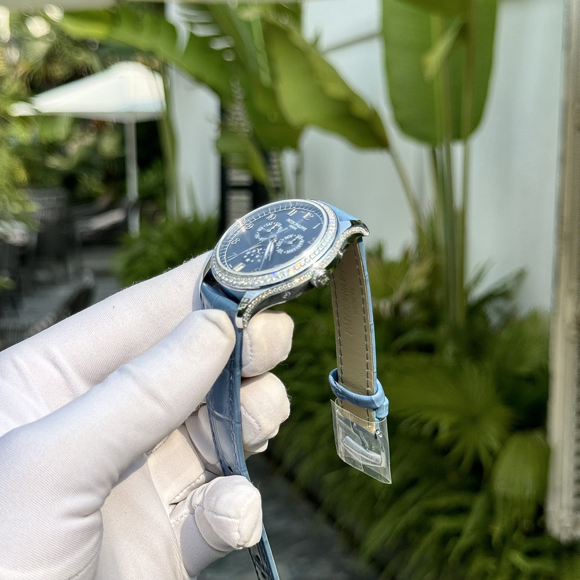 Patek Philippe Replica Watches Complications 4947G Blue Dial Leather Strap 38mm