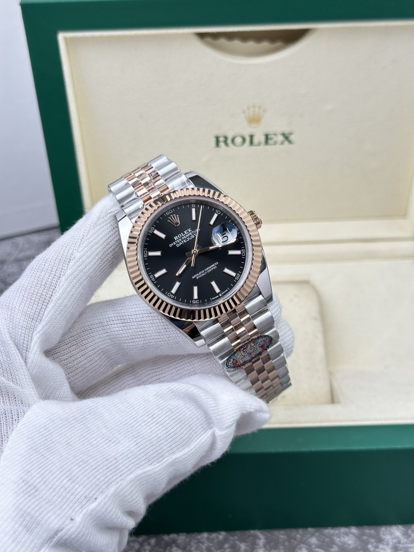 Rolex Replica Watch DateJust 126331 Demi Rose Gold Black Dial Clean Factory 41mm