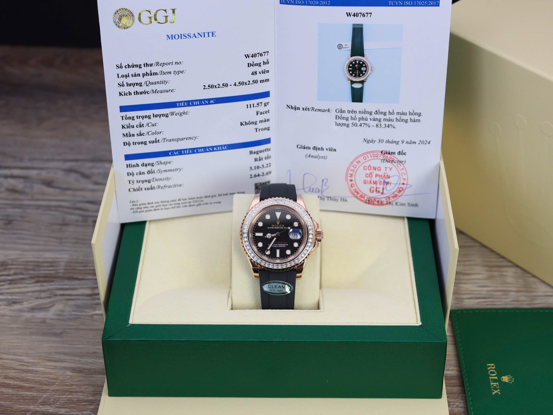 Rolex Yacht-Master Custom Gold Wrapped With Moissanite Baguette Diamond Hong Kong 40mm