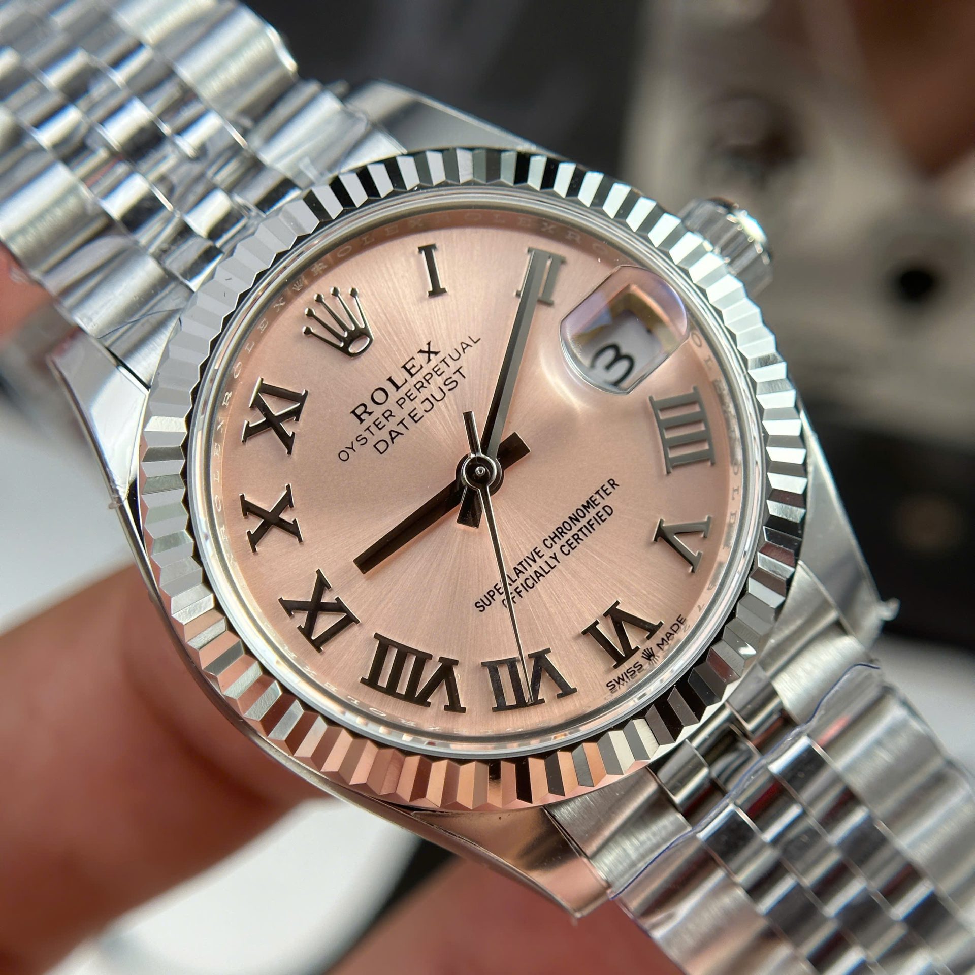 Rolex DateJust Replica Watch Women Dial Pink Automatic Movement THB Factory 31mm