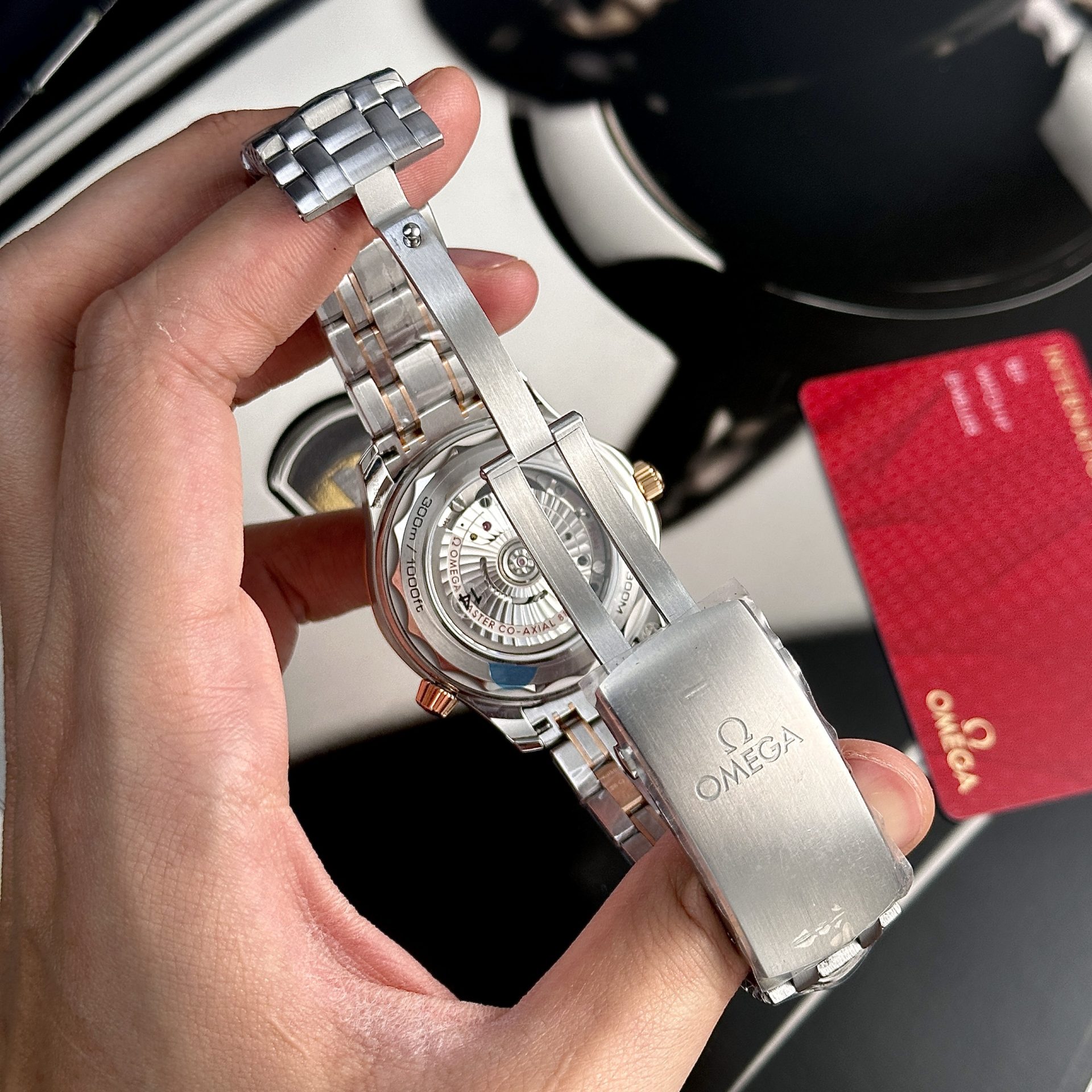 Omega Replica Watch Seamaster Demi Rose Gold Dial Blue VS Factory 42mm