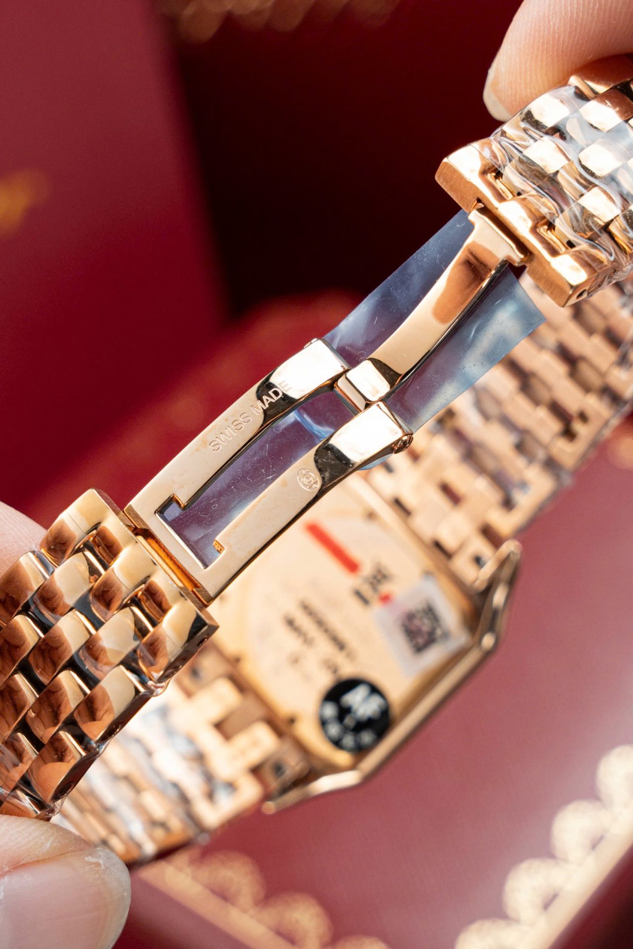 Cartier Panthere WJPN0009 Rose Gold Replica Watches Bezel Diamonds Moissanite 27x37mm