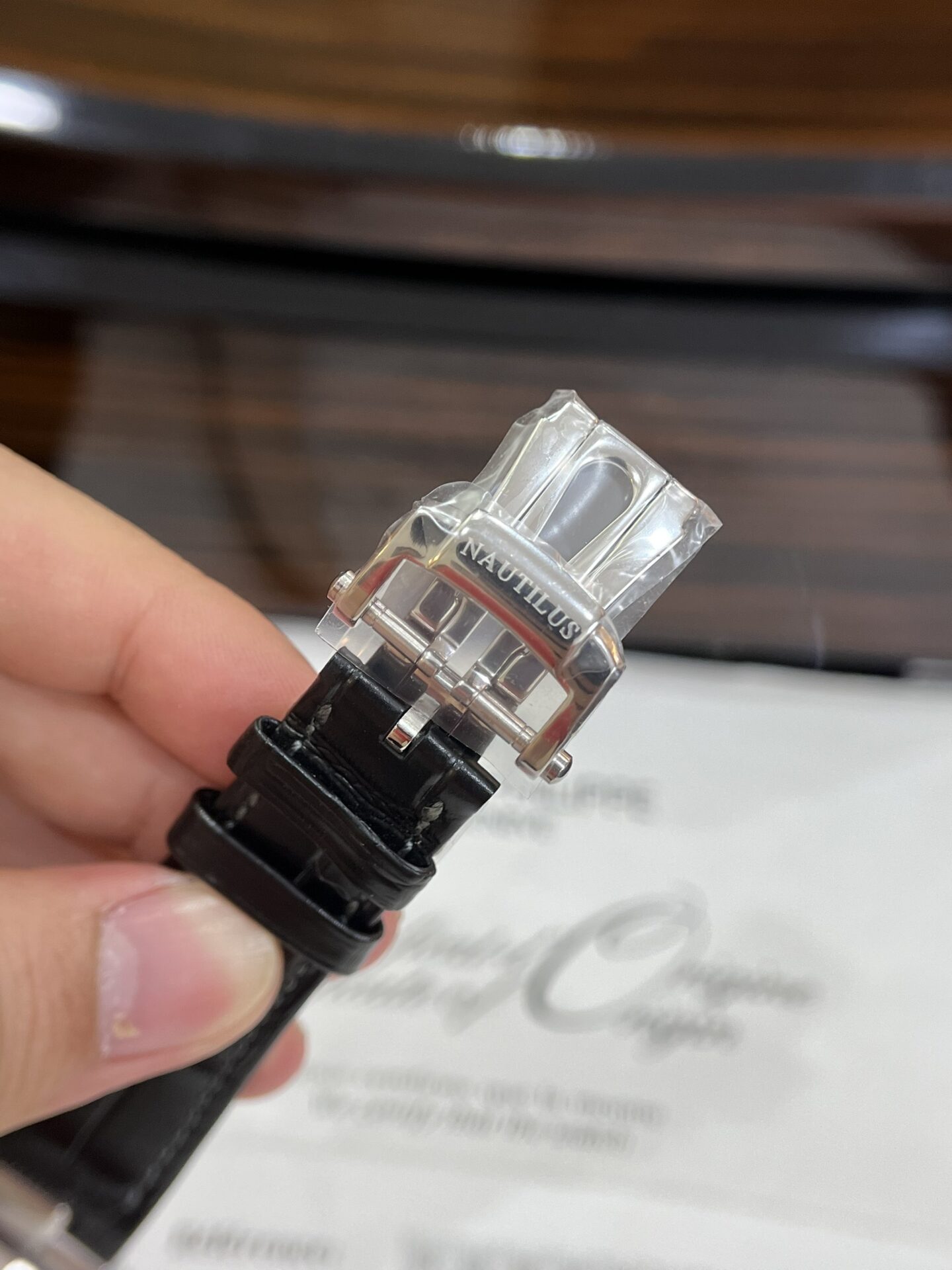 Patek Philippe Replica Watch Nautilus 5726G Black Leather Strap GR Factory 40.5mm