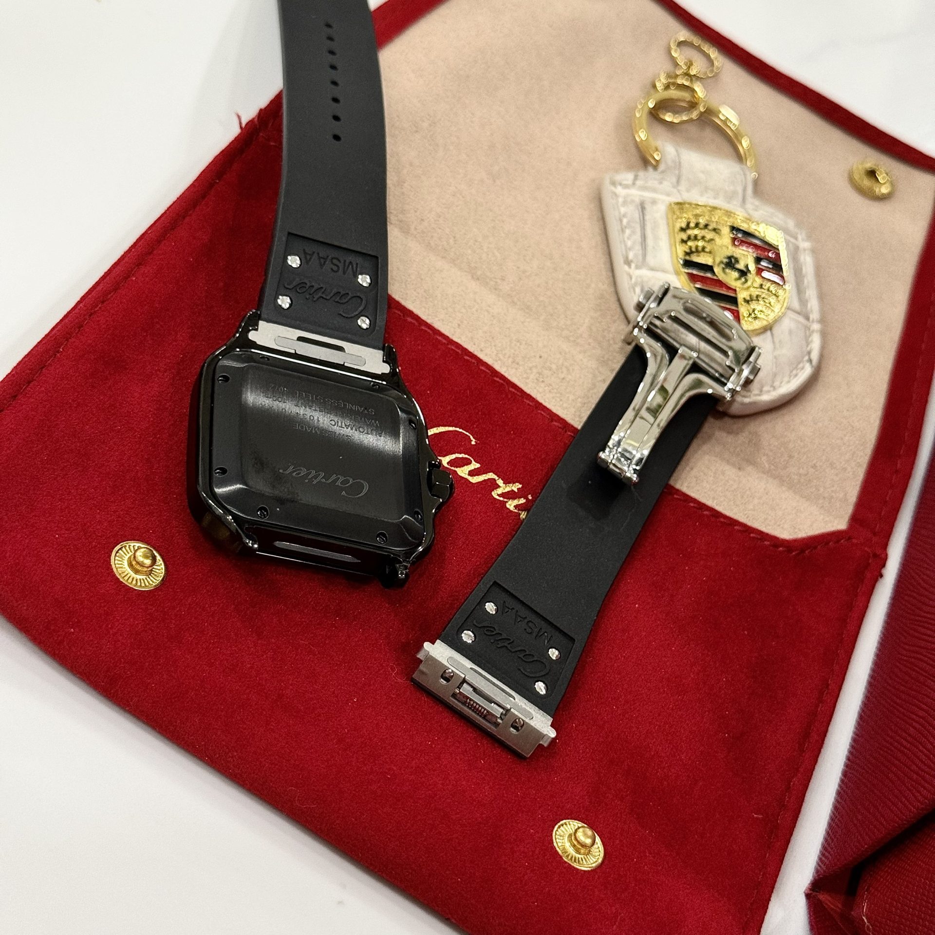 Cartier Replica Watch Santos WSSA0039 Black Rubber Strap BV Factory 39.8mm