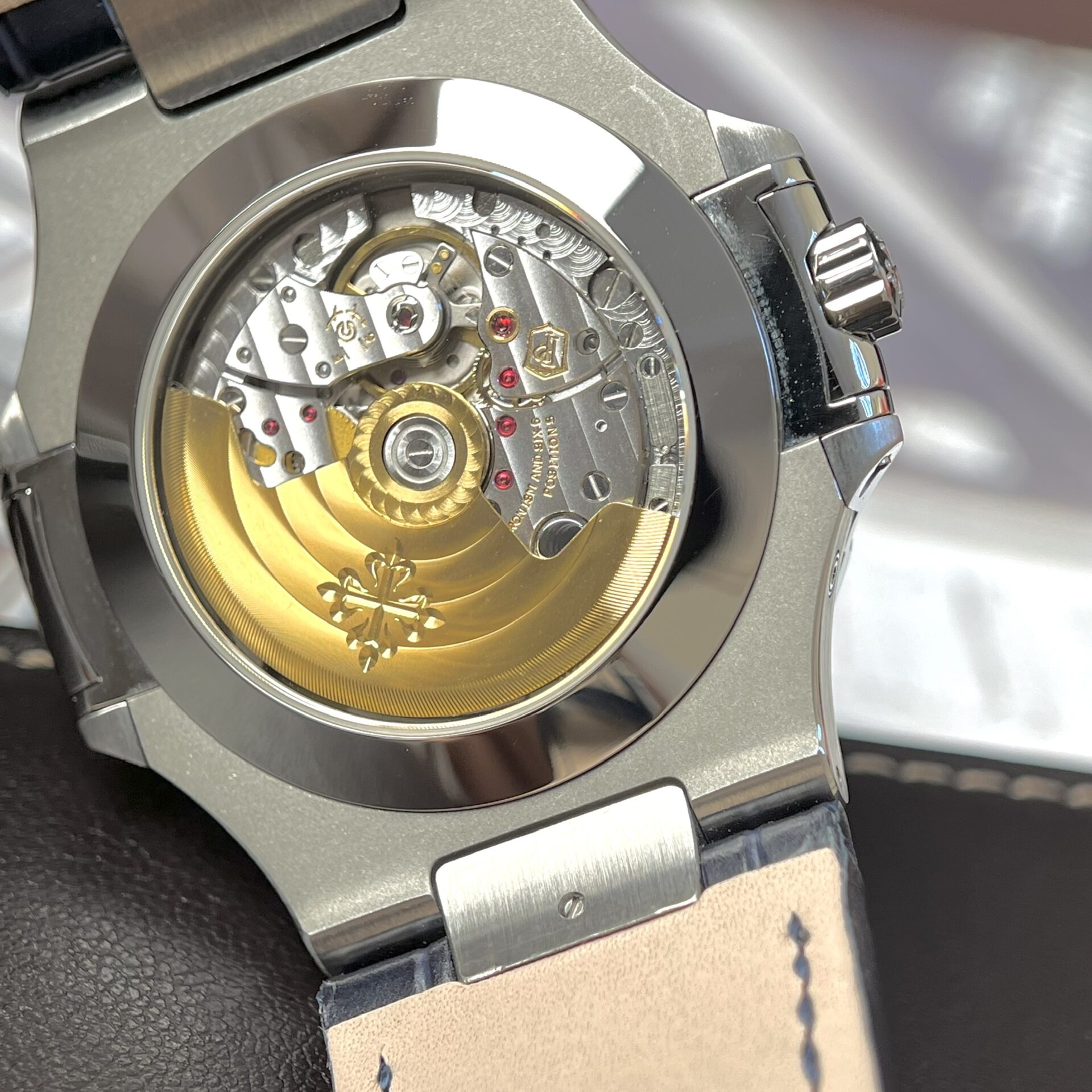 Patek Philippe Best Replica Watch Nautilus 5726G Blue Leather Strap PPF 40.5mm