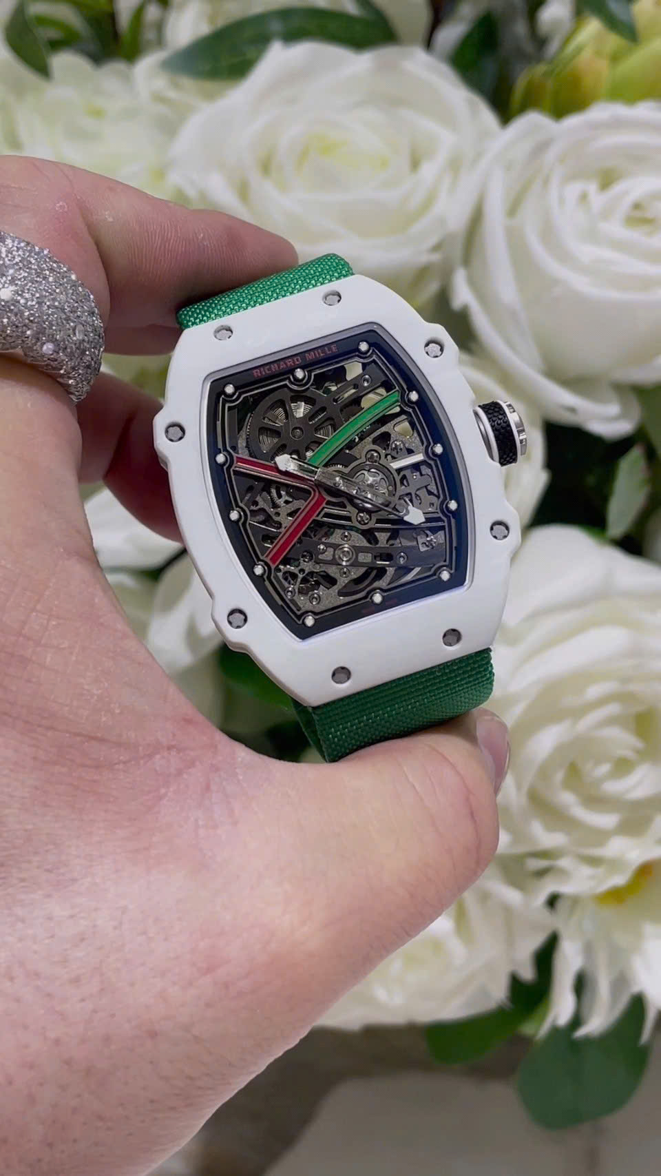 Richard Mille RM67-02 White Carbon Best Replica Watches Weight 37 Grams 38.7×47.52mm