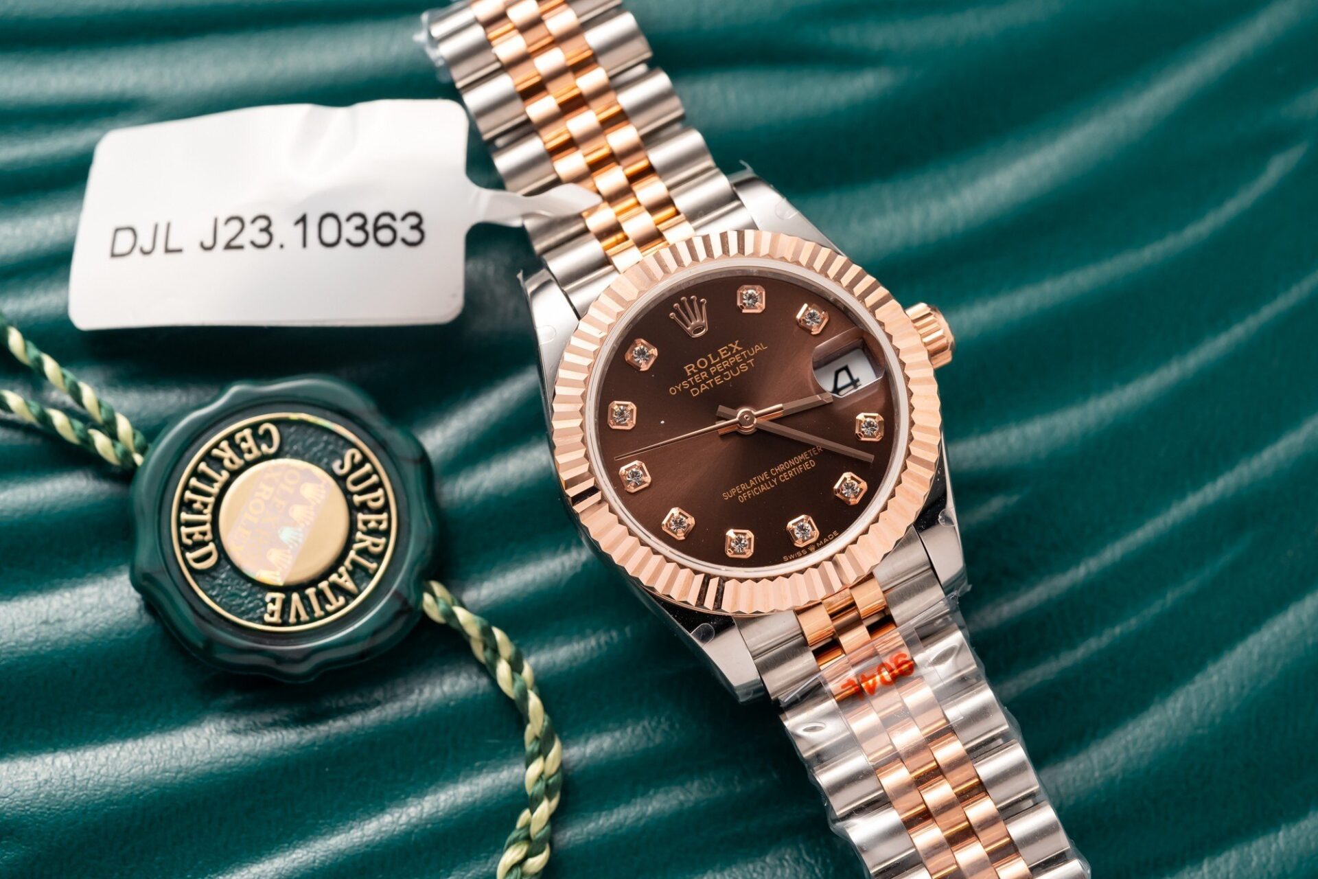 Rolex Best Replica Watch DateJust Gold Wrapped Chocolate Dial 31mm