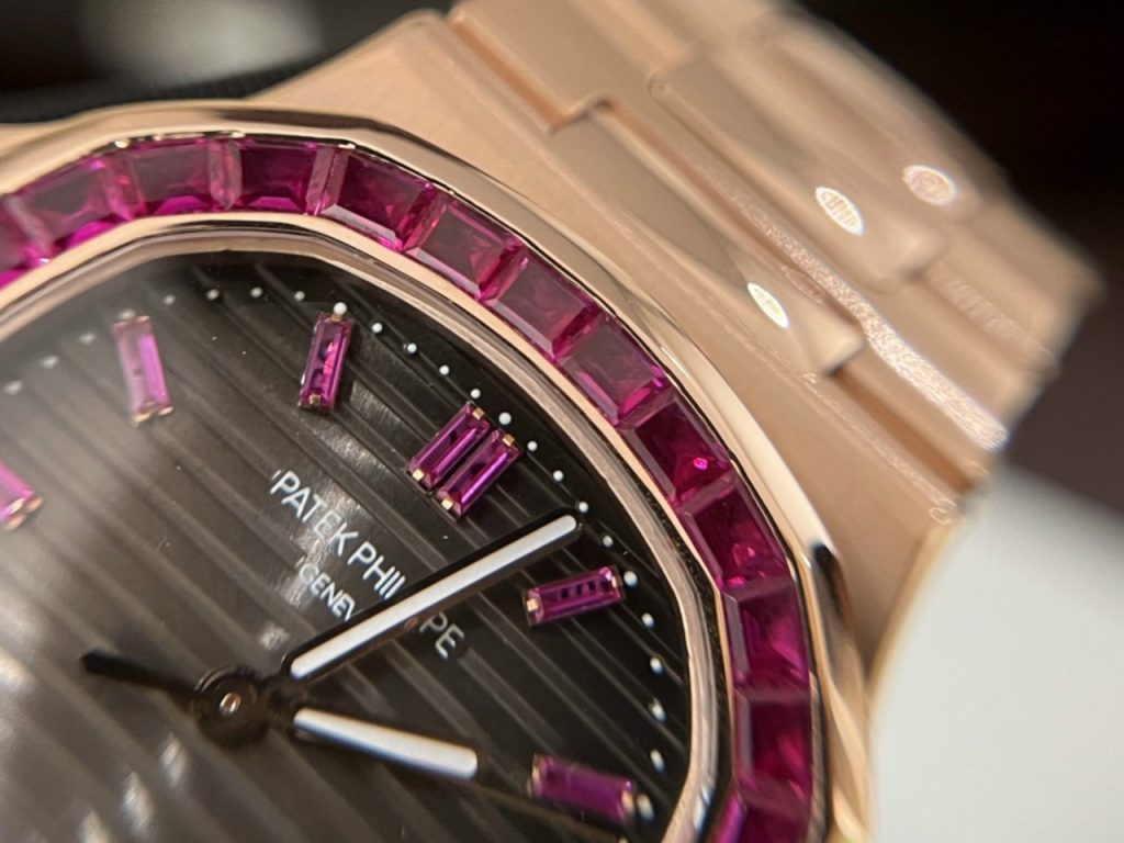 Patek Philippe Nautilus 5723 Replica Watch Gold Wrapped With Red Ruby 40mm