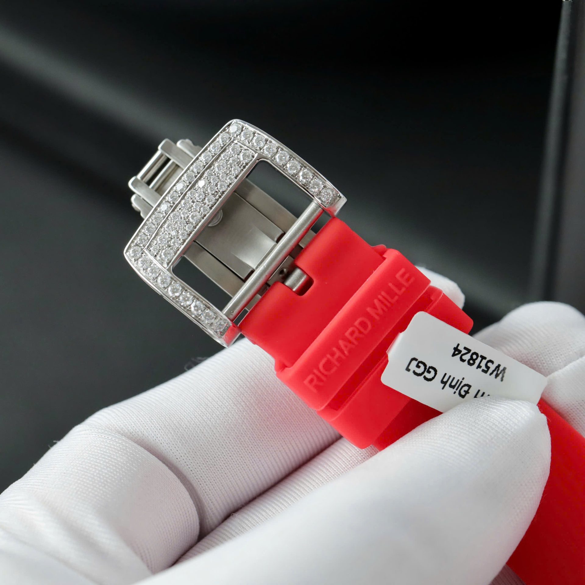 Richard Mille RM007 Red Replica Watch Diamond Moissanite Hong Kong Custom 36mm