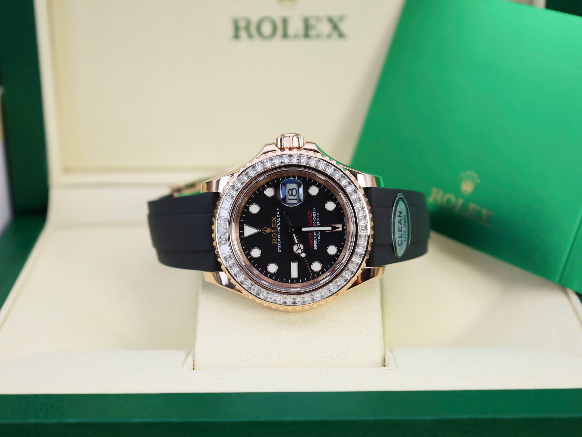 Rolex Yacht-Master Custom Gold Wrapped With Moissanite Baguette Diamond Hong Kong 40mm