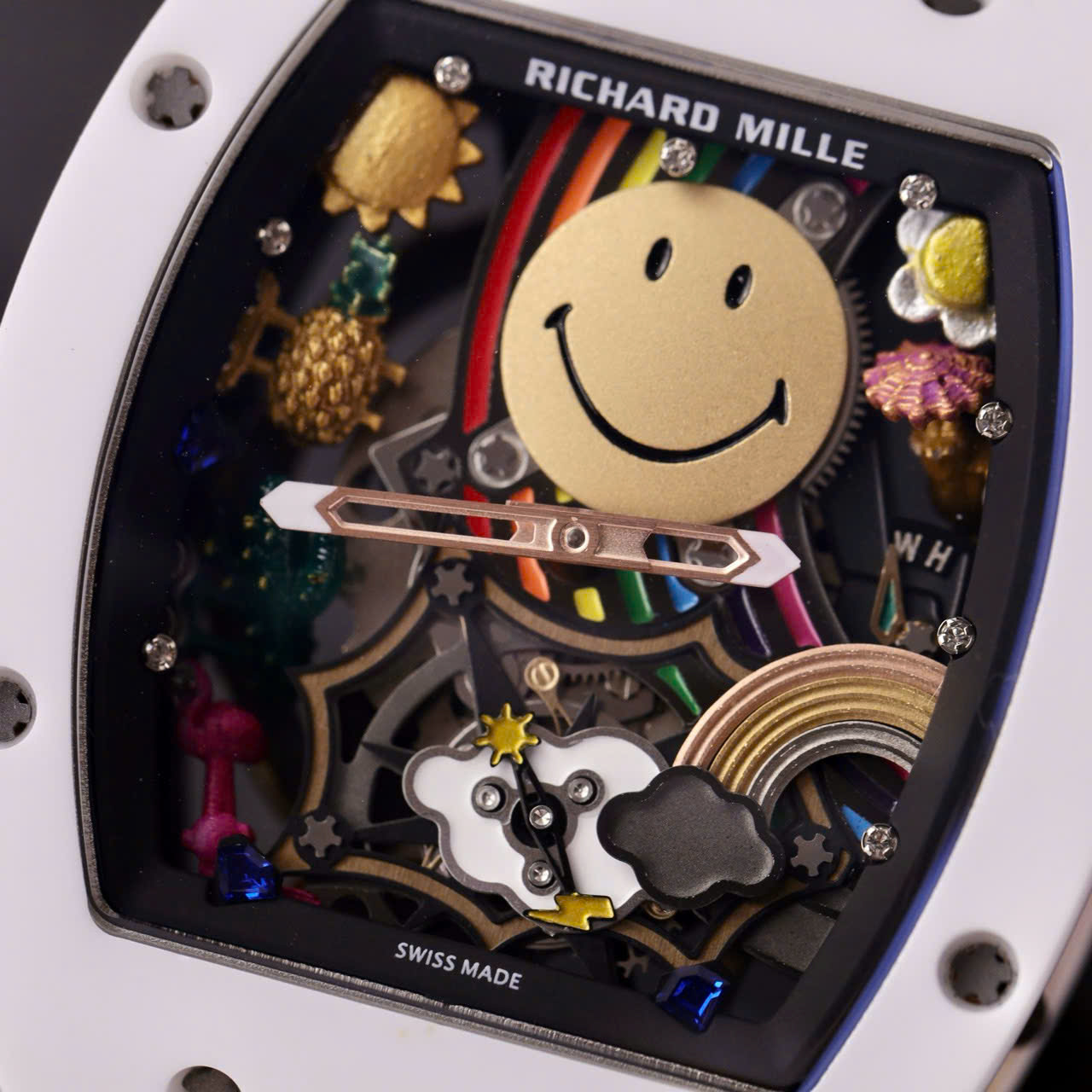 Richard Mille Replica Watches RM88 Smiley Nato Fabic Strap 42mm