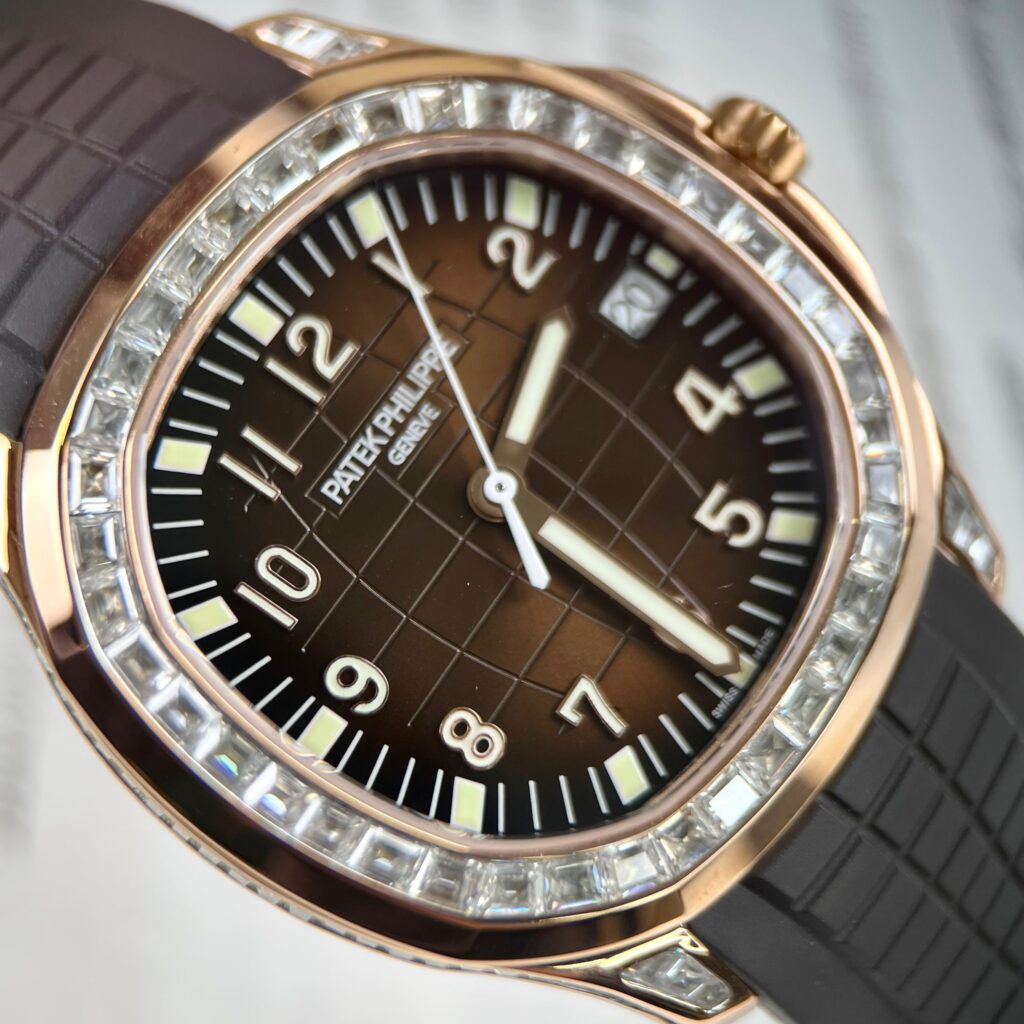 Patek Philippe Aquanaut 5167R Replica Watch Gold Wrapped Moissanite 40mm