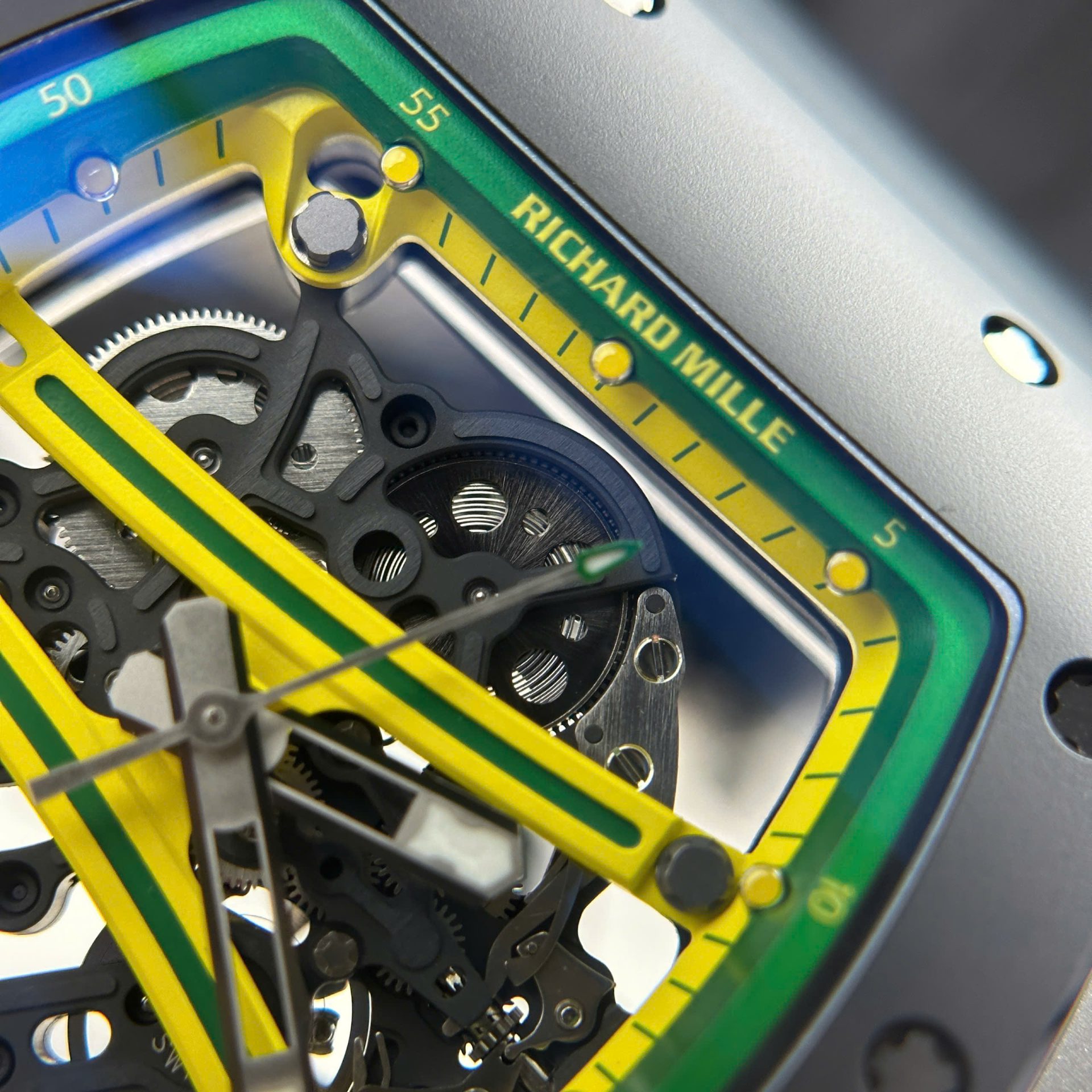 Richard Mille Copies Watch RM61-01 Manual Winding Yohan Blake Ceramic Black ZF 42.7×50.23mm