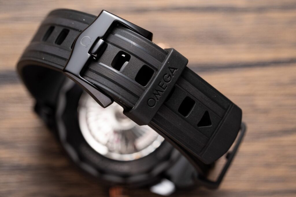 Omega Replica Watch Seamaster Black Dial Rubber Strap VS Factory 42mm