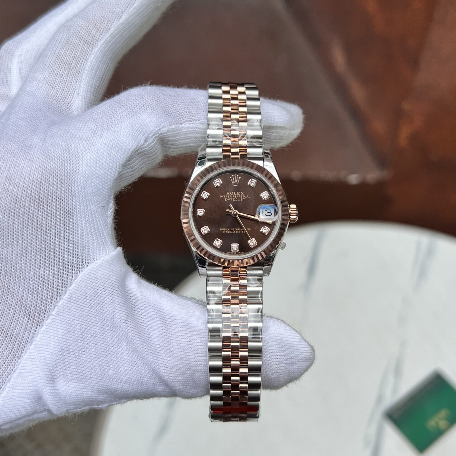 Rolex DateJust Best Replica Watch Chocolate Dial EW Factory 31mm