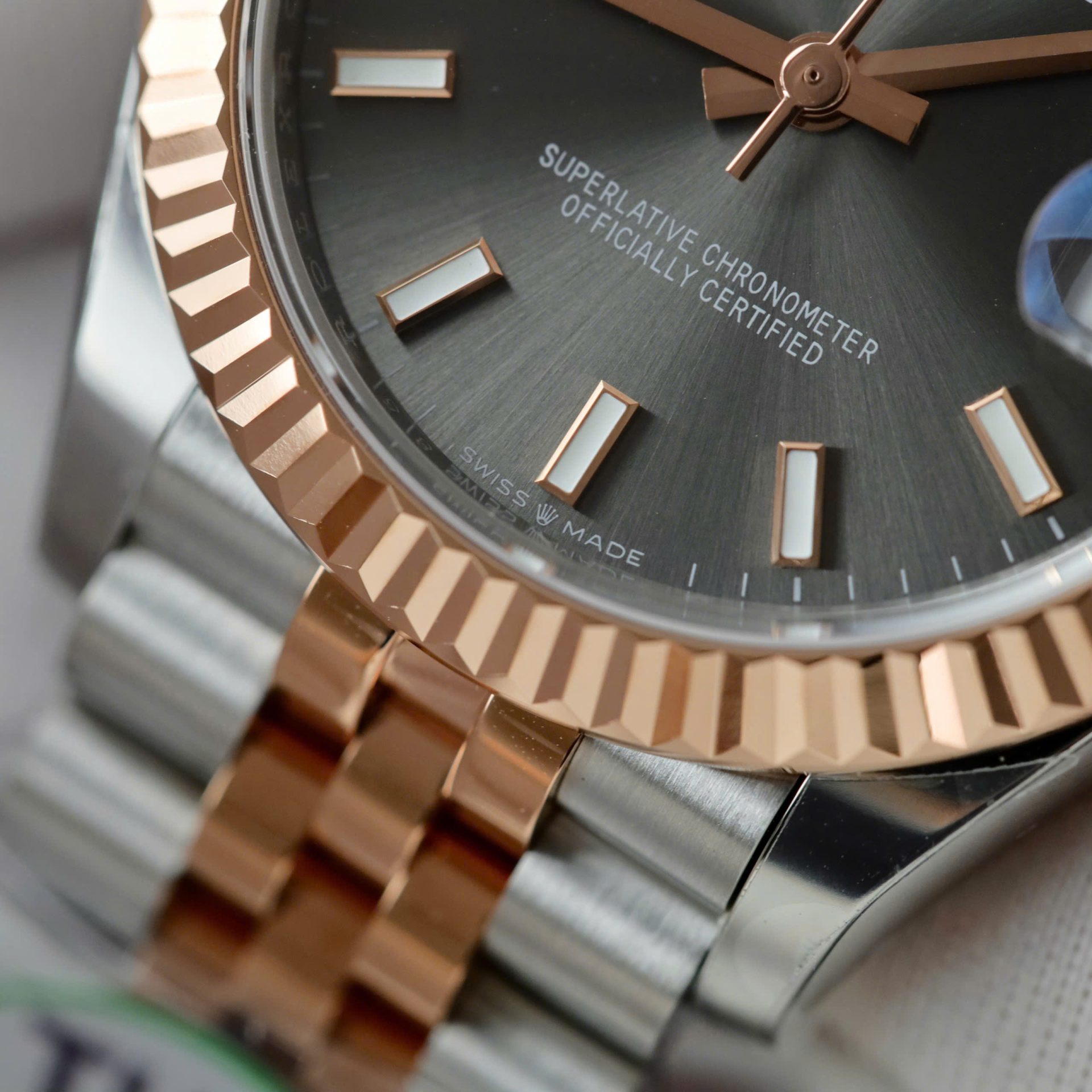 Rolex DateJust Imitation Luxury Watches Gray Dial Jubilee Strap THB Factory 31mm
