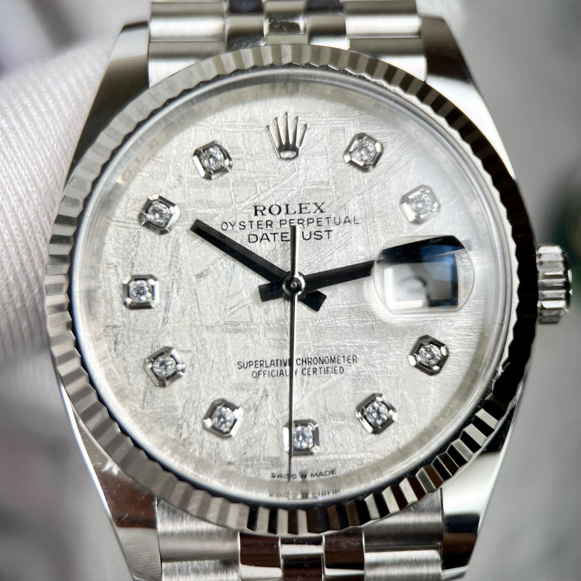 Rolex DateJust Replica 11 Watch Meteorite Dial Clean Factory 41mm