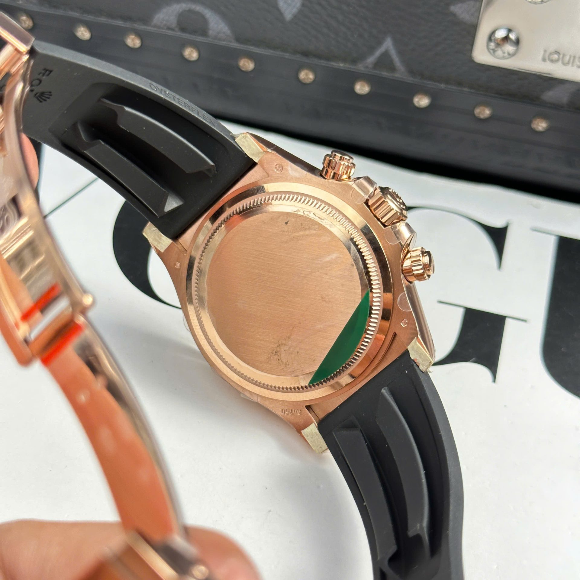 Rolex Cosmograph Daytona 126515 Fake Watches Chocolate Dial Rubber Strap THB Factory 40mm