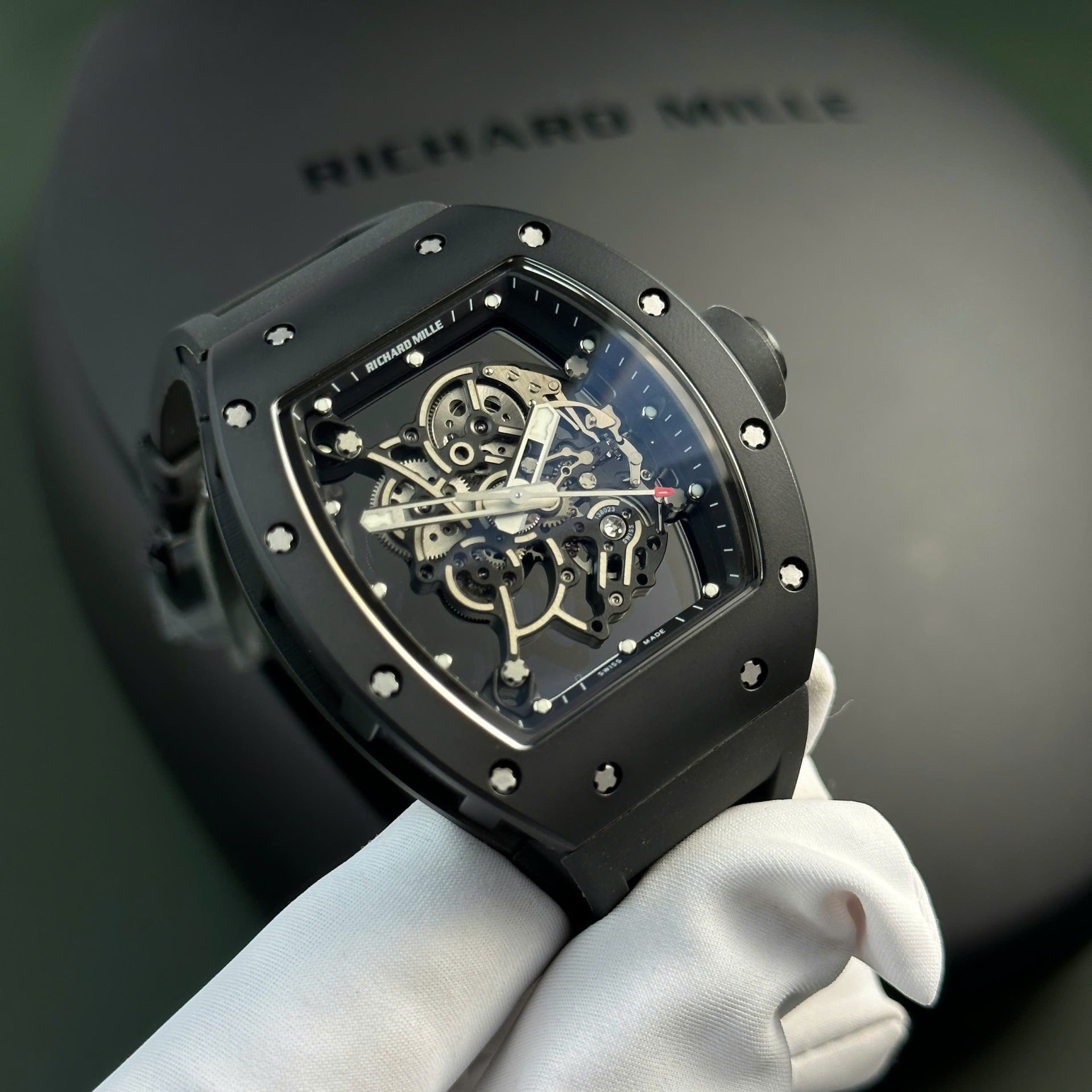 Richard Mille Replica Watch RM055 Black Ceramic Rubber Strap BBR Factory 42,7 49,9mm