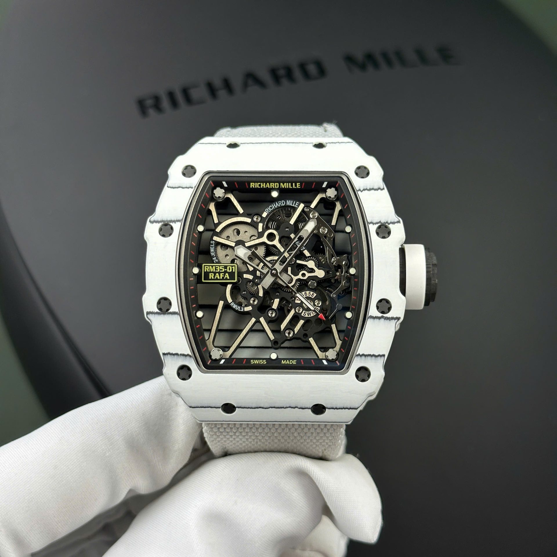 Richard Mille RM35-01 Rafael Nadal Red Rubber Strap Replica 1:1 Watch BBR Factory 42mm