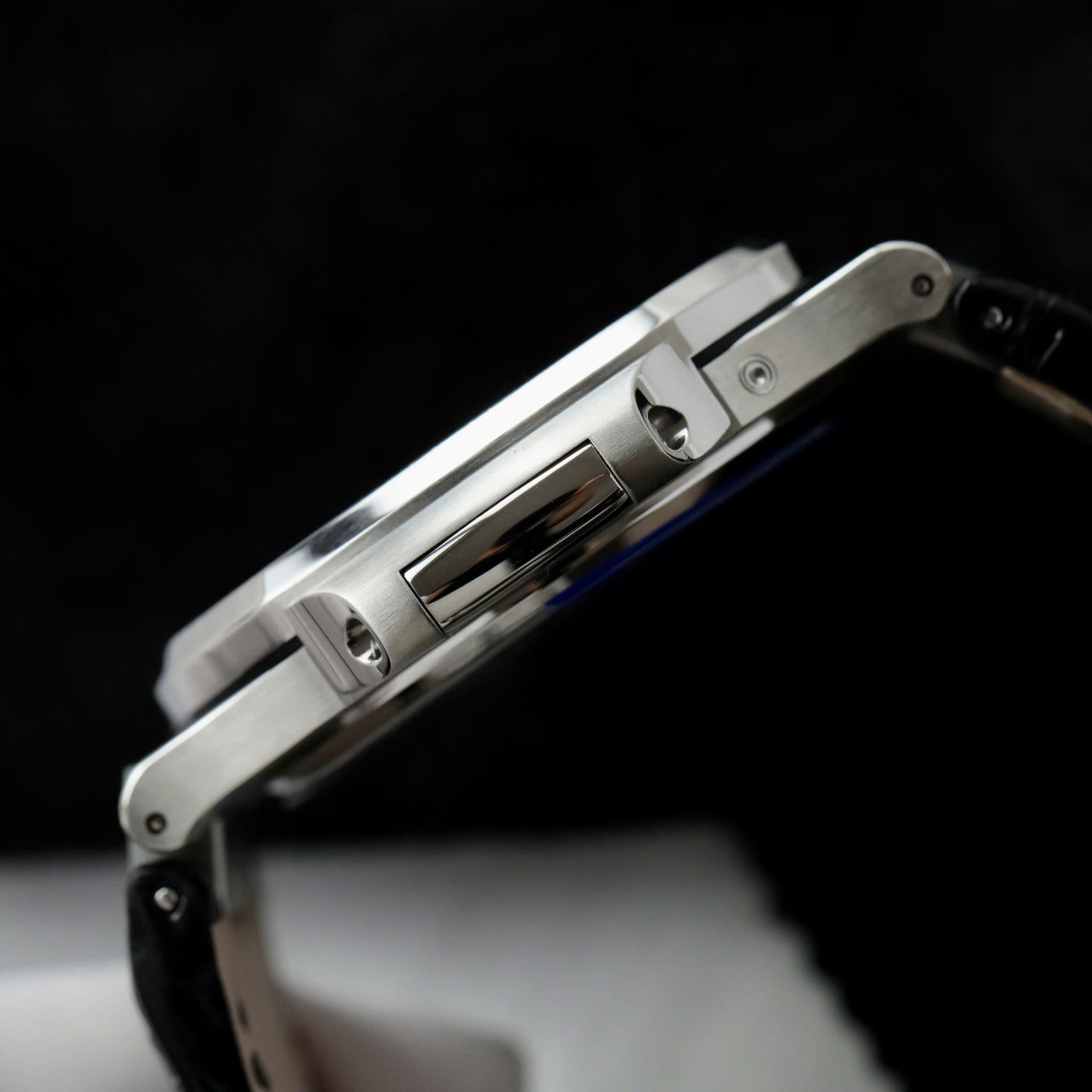 Patek Philippe Copies Watches Nautilus 5724 Gray Dial Leather Strap PPF Factory 40mm