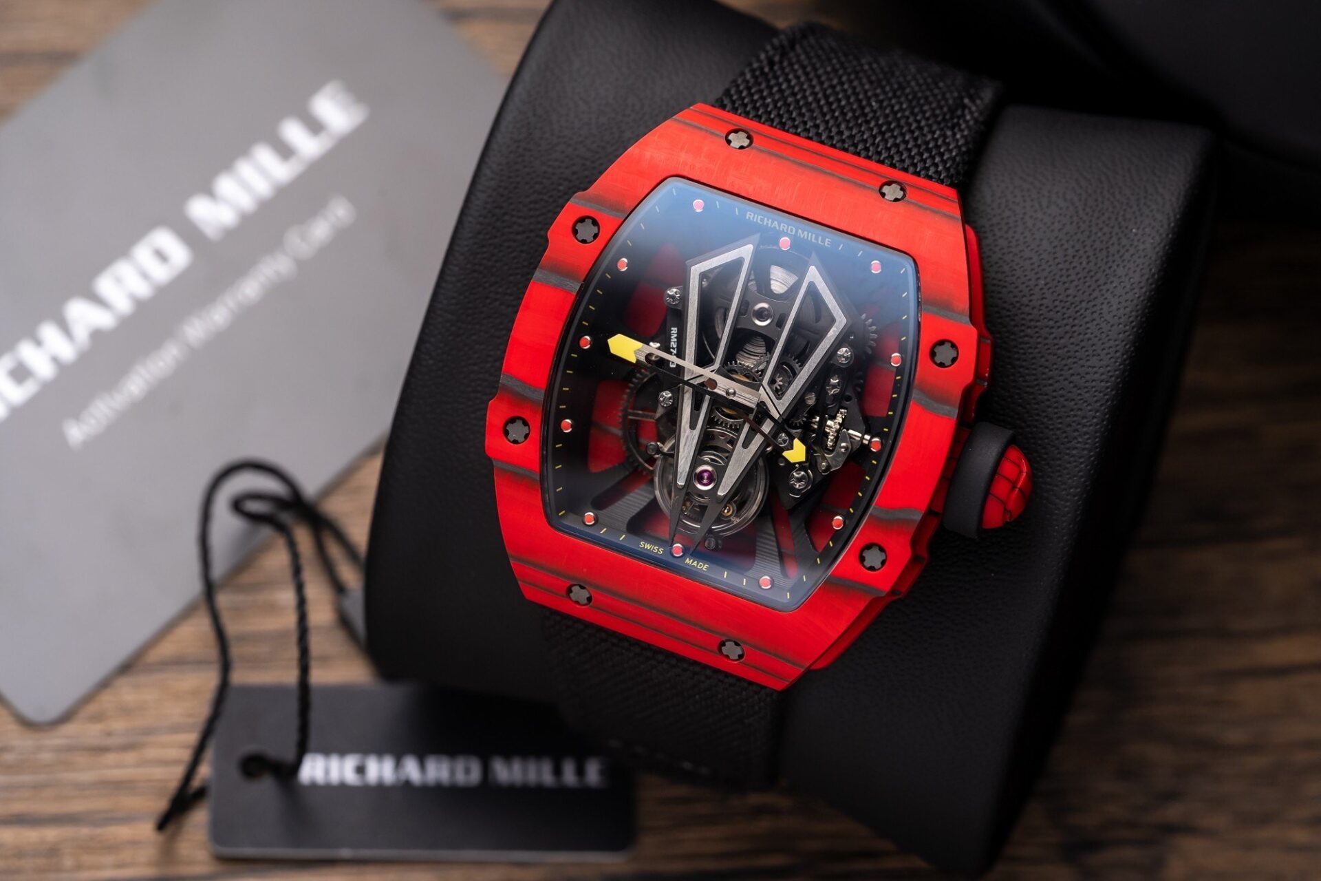 Richard Mille Replica Watch RM27-03 Tourbillon Rafael Nadal Red Carbon 44mm
