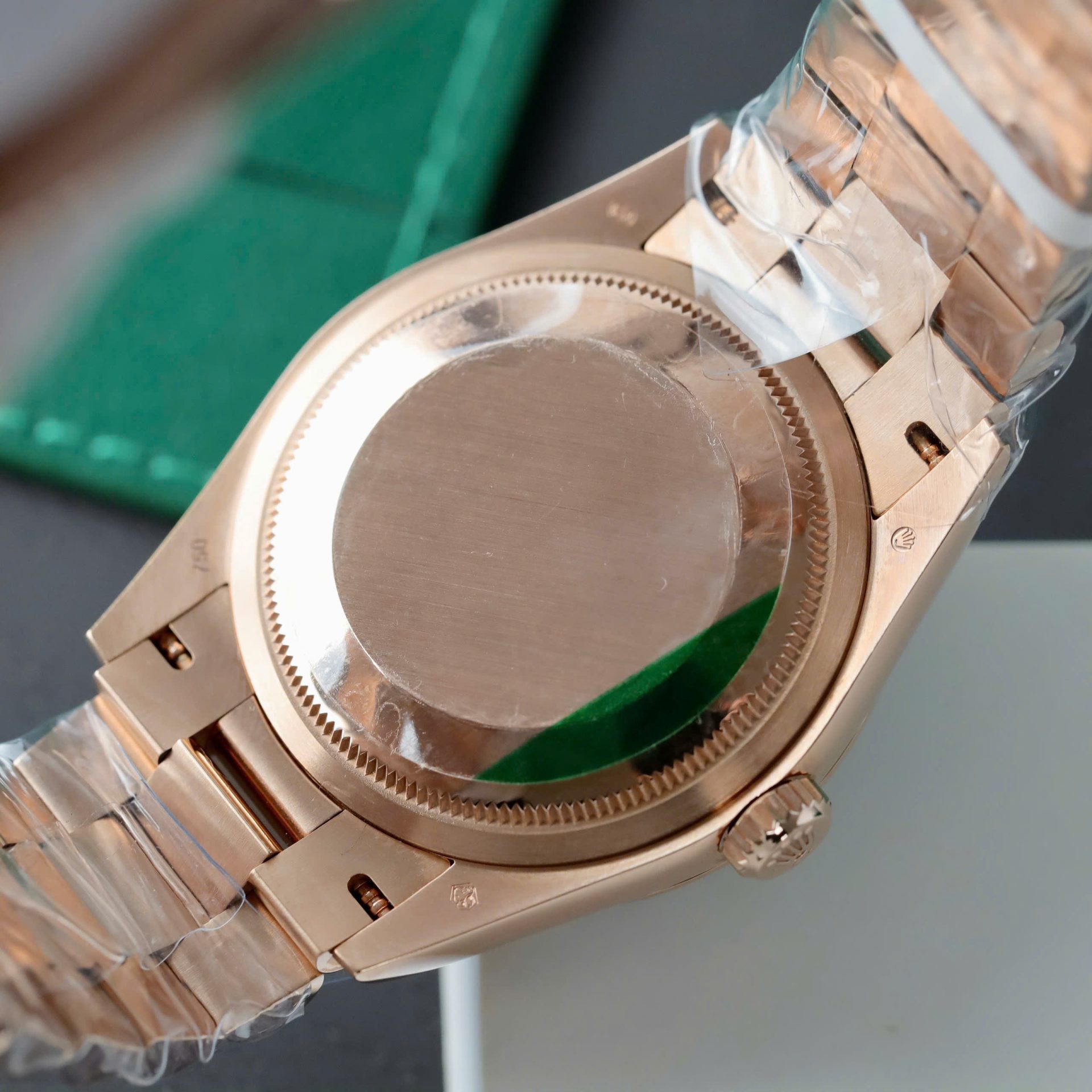 Rolex Day-Date Eisenkiesel Dial Copies Watch Gold Wrapped + Diamonds Moissanite GM Factory 36mm