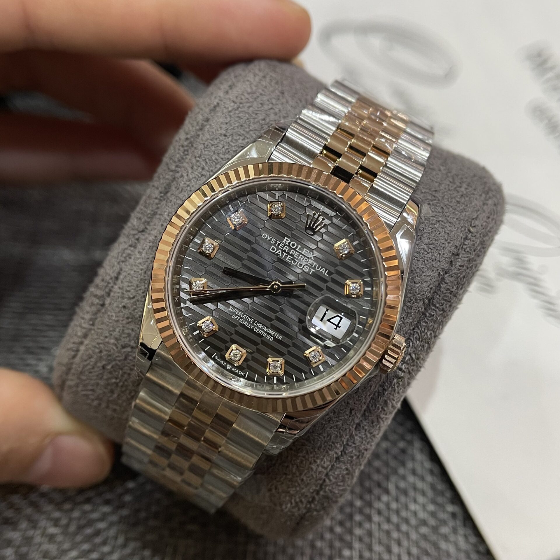 Rolex DateJust 126231 Demi Replica Watch Dark Grey Demi VS Factory 36mm