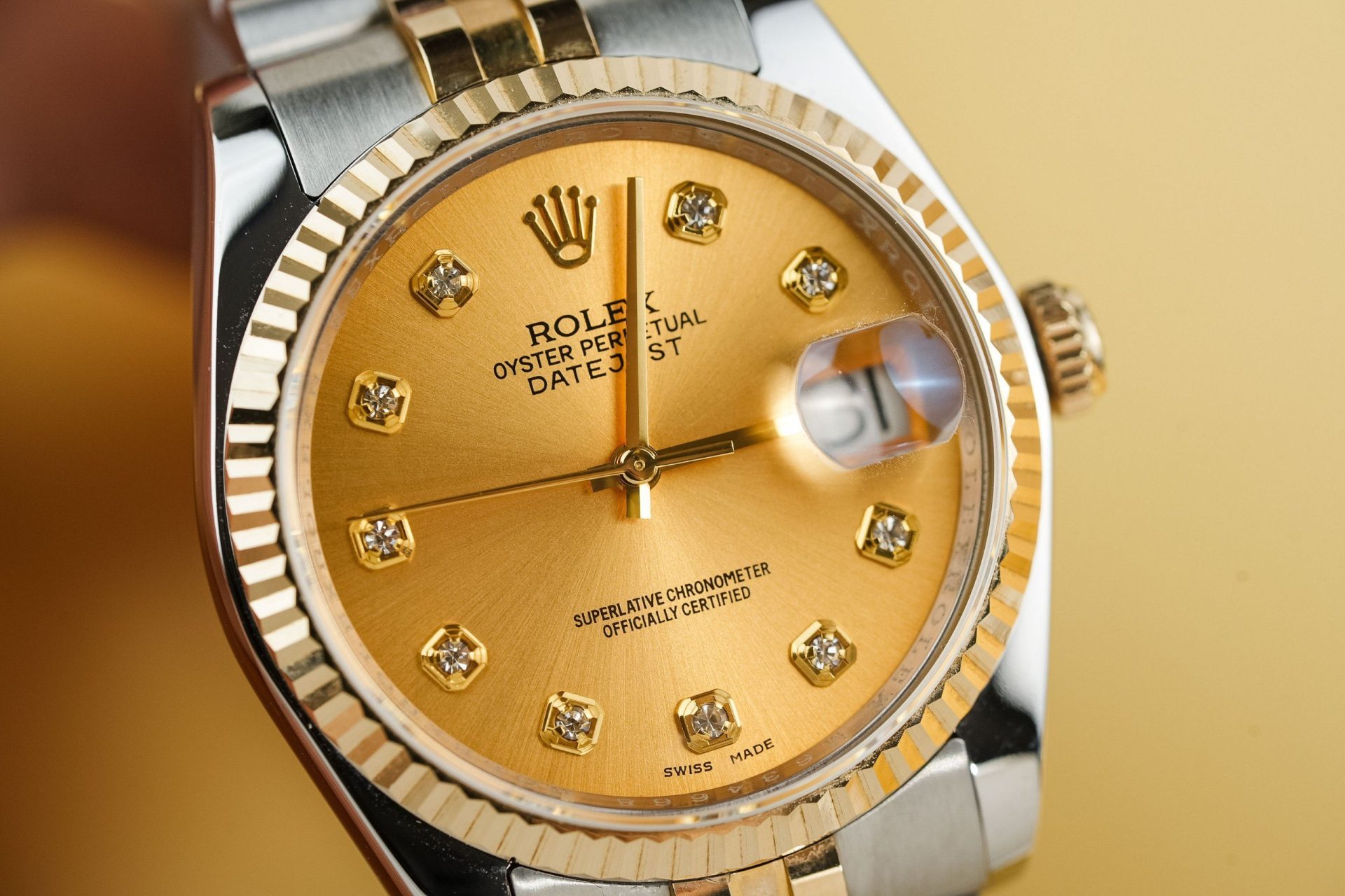 Rolex Replica Watches DateJust 126233 Gold Wrapped Champagne Dial 36mm