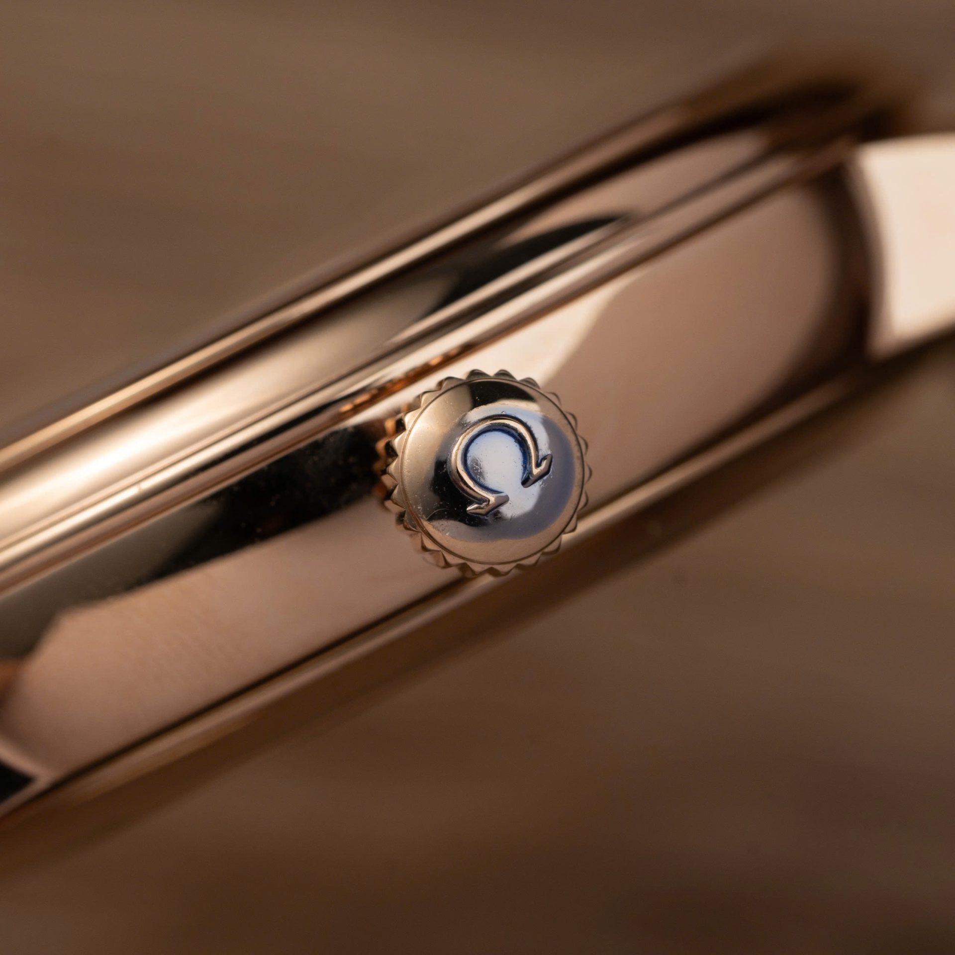 Omega De Ville Prestige Power Reserve Replica Watches Brown Leather Strap 39.5mm