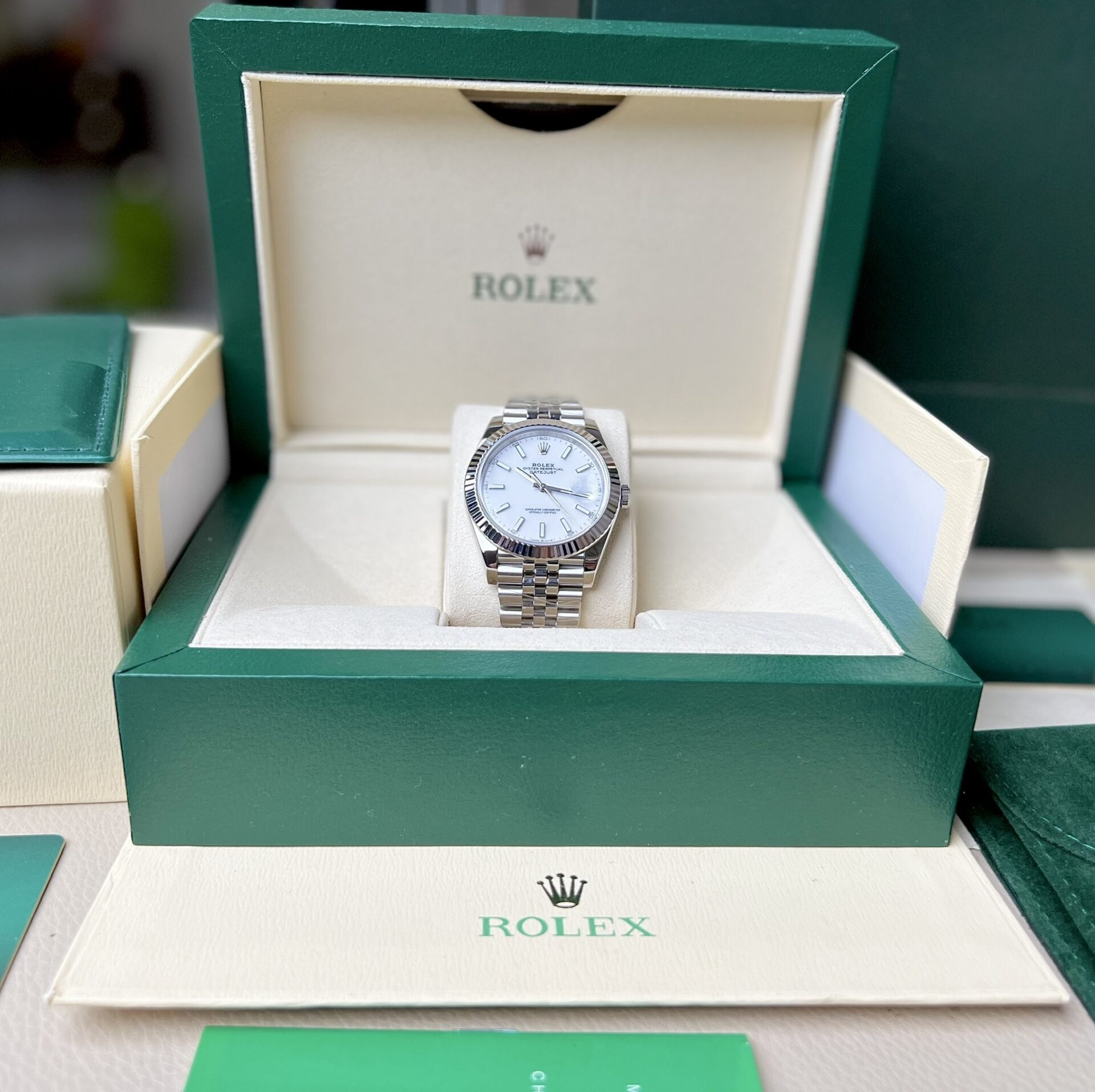 Rolex DateJust 126334 Replica Watch White Enamel Clean Factory 41mm