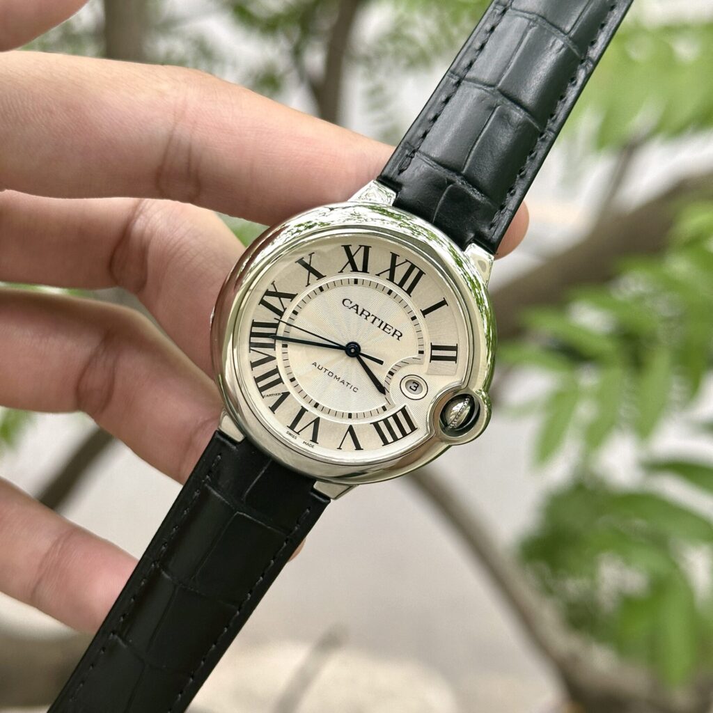 Cartier Replica Watch Ballon Bleu Leather Strap AF Factory 42mm