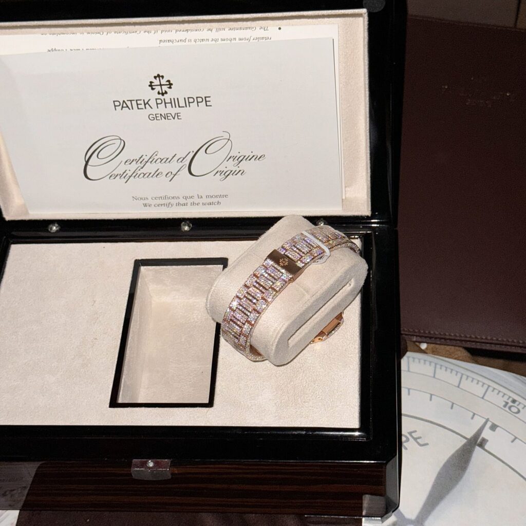 Patek Philippe Best Replica Watch Nautilus 5719 Gold Wrapped   Moissanite Diamonds Custom 40mm