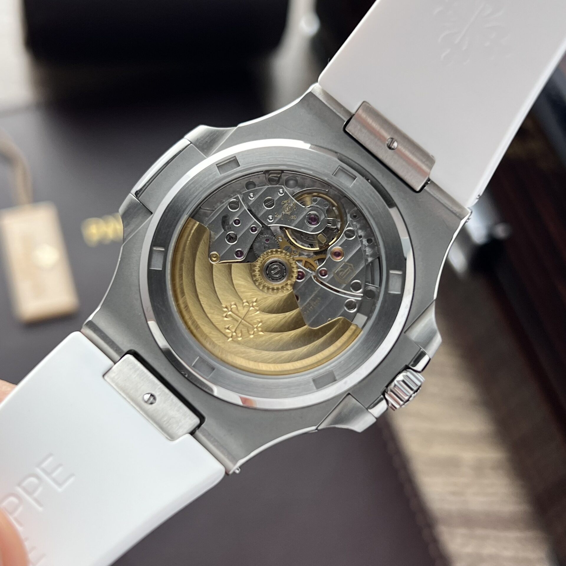 Patek Philippe Nautilus 5711 Best Replica Watch White Rubber Strap 3K Factory 40mm