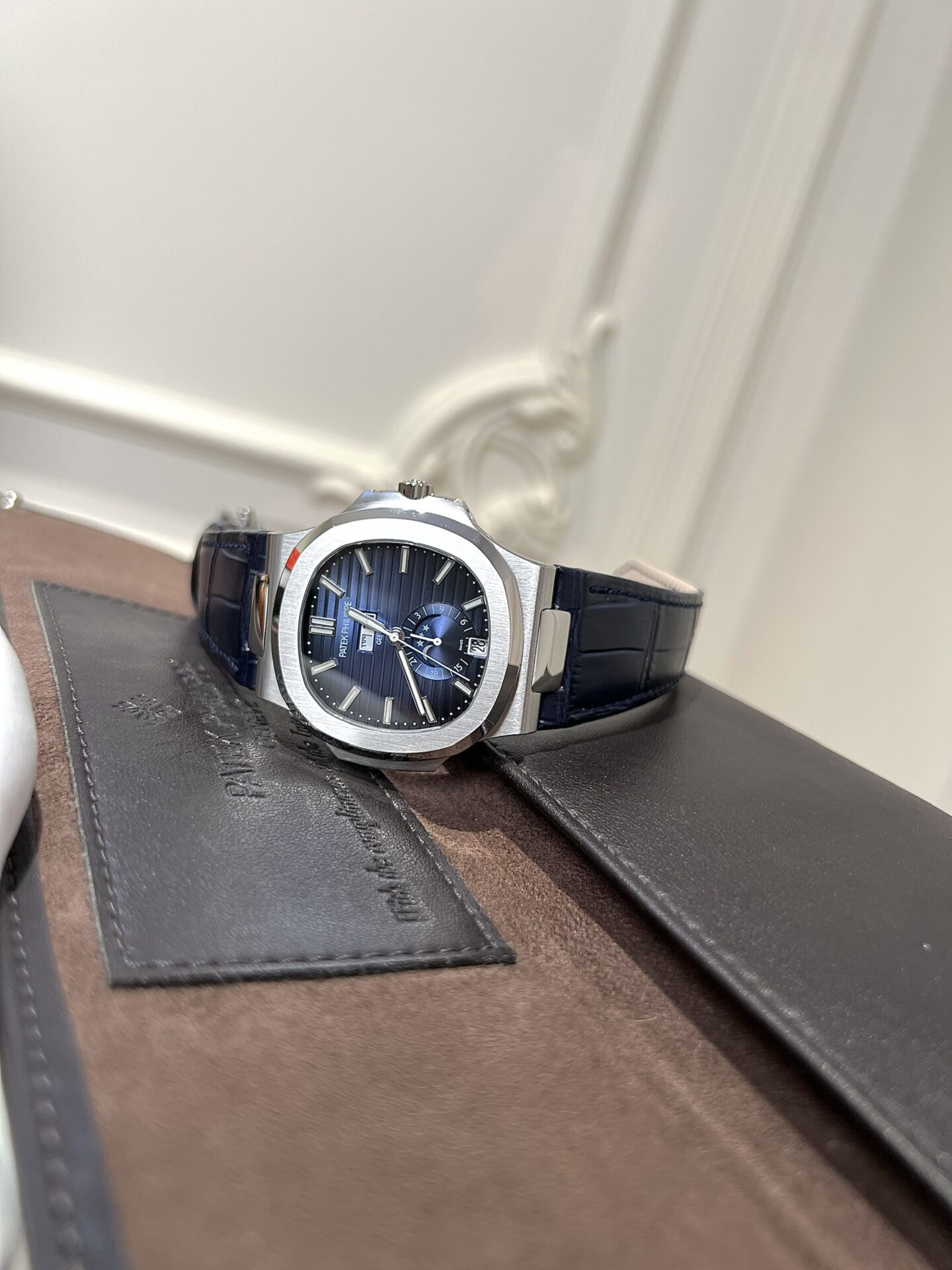 Patek Philippe Best Replica Watch Nautilus 5726G Blue Leather Strap PPF 40.5mm