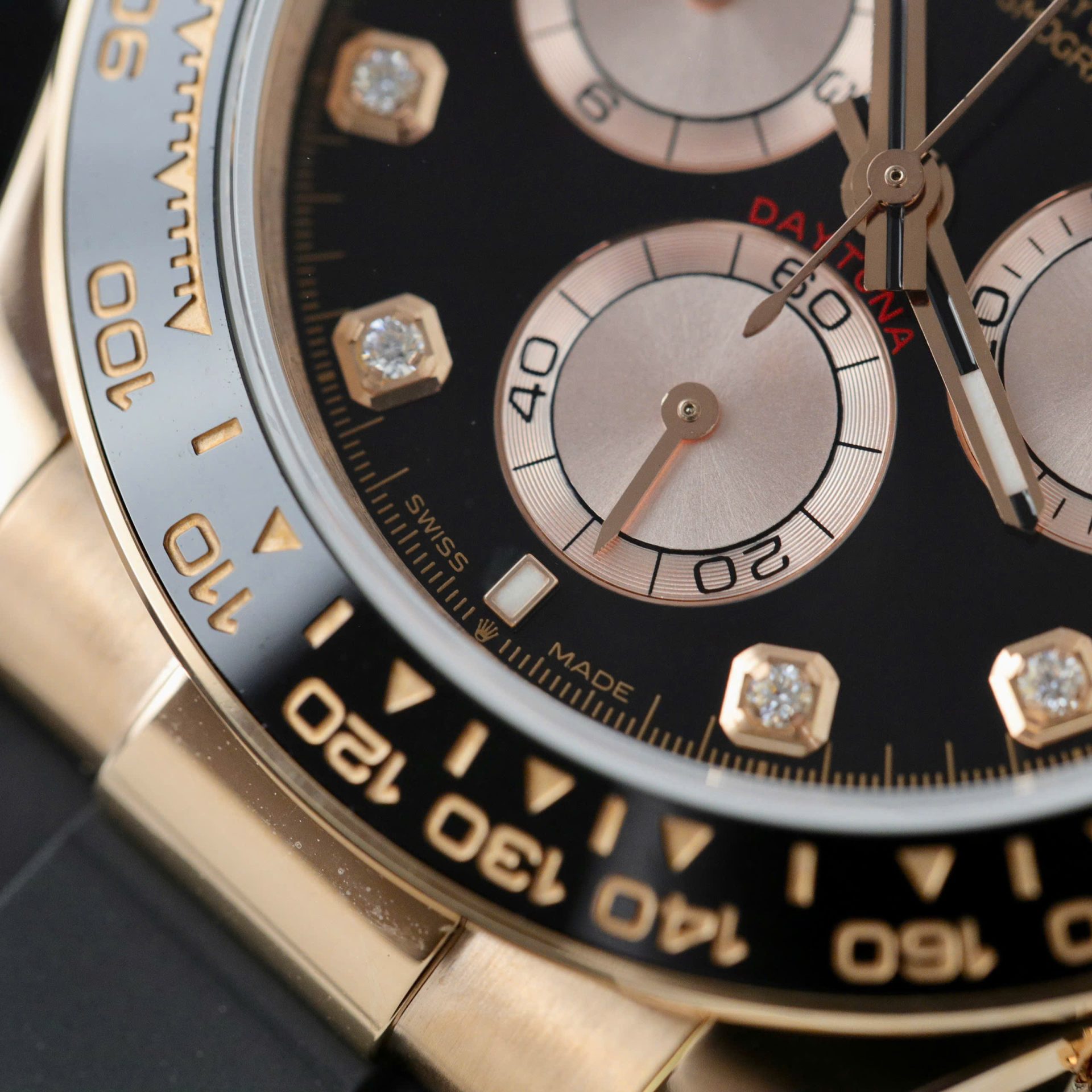 Rolex Daytona 126515 Dial Black Replica Watch Weight 163Gram Custom Gold Wrapped 40mm